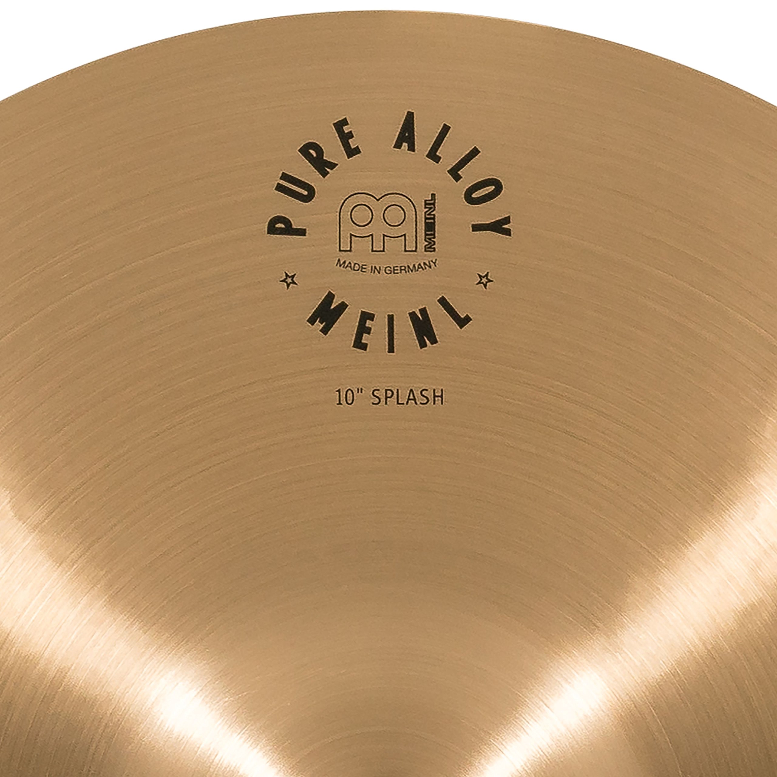 Meinl Cymbals Pure Alloy Piatto Splash 10 pollici (25,40cm) per Batteria - Bronzo puro in Lega, Finitura Tradizionale (PA10S)