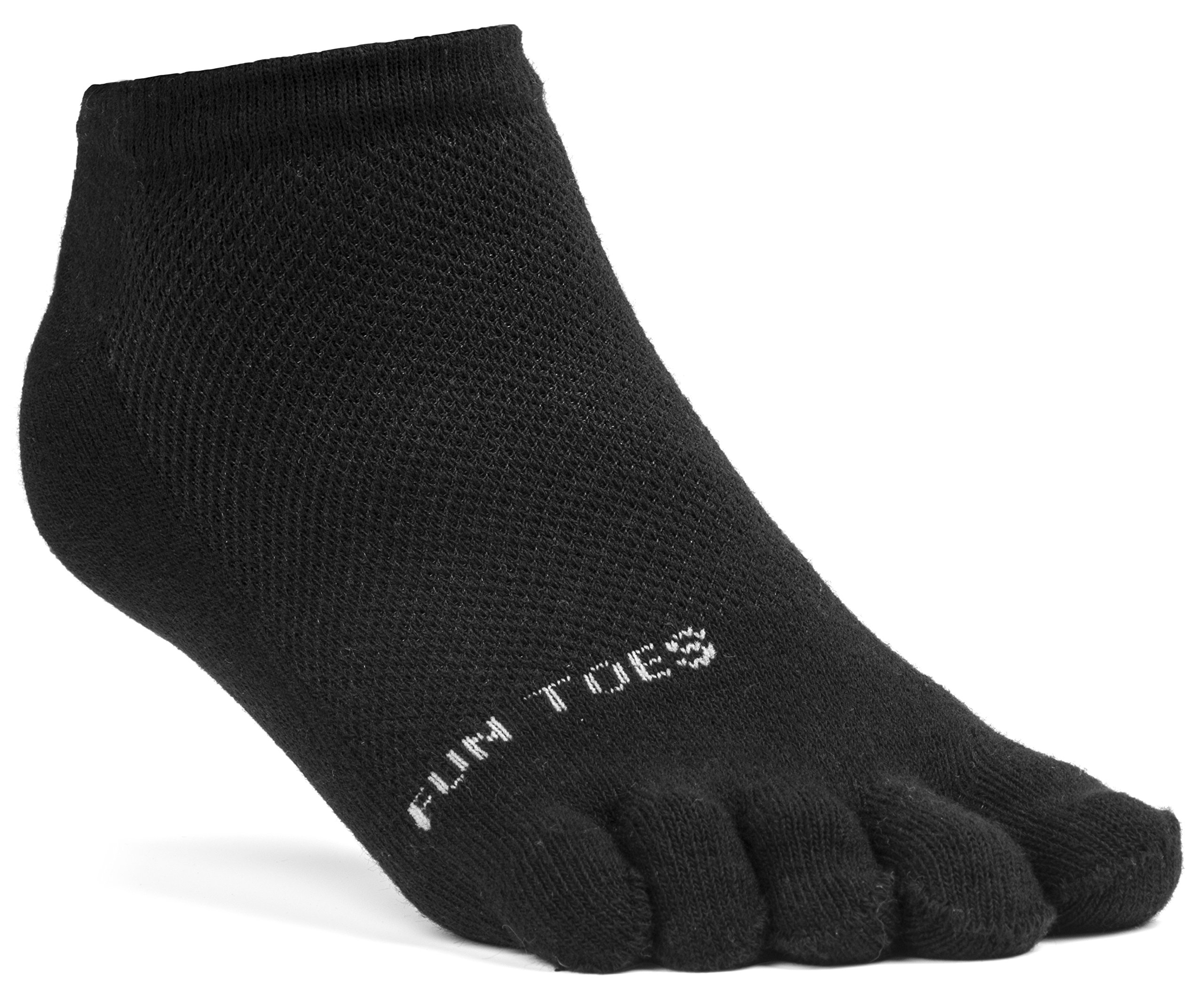 FUN TOES Lot de 6 paires de chaussettes à bout en coton pour femme - Respirantes - Taille 42-45
