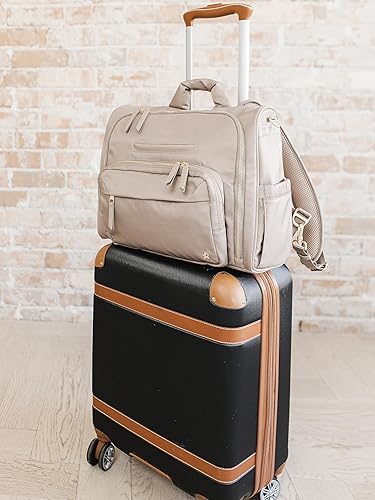 Miniatura 5 de JuJuBe Satchel - Mochila convertible para pañales para bebé, niño o niña, bolsa de pañales grande con cambiador, gris topo, Moderno