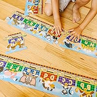 Vista 2 de Melissa & Doug Alphabet Express - Rompecabezas de suelo jumbo (27 piezas, 10 pies de largo) - Certificado FSC