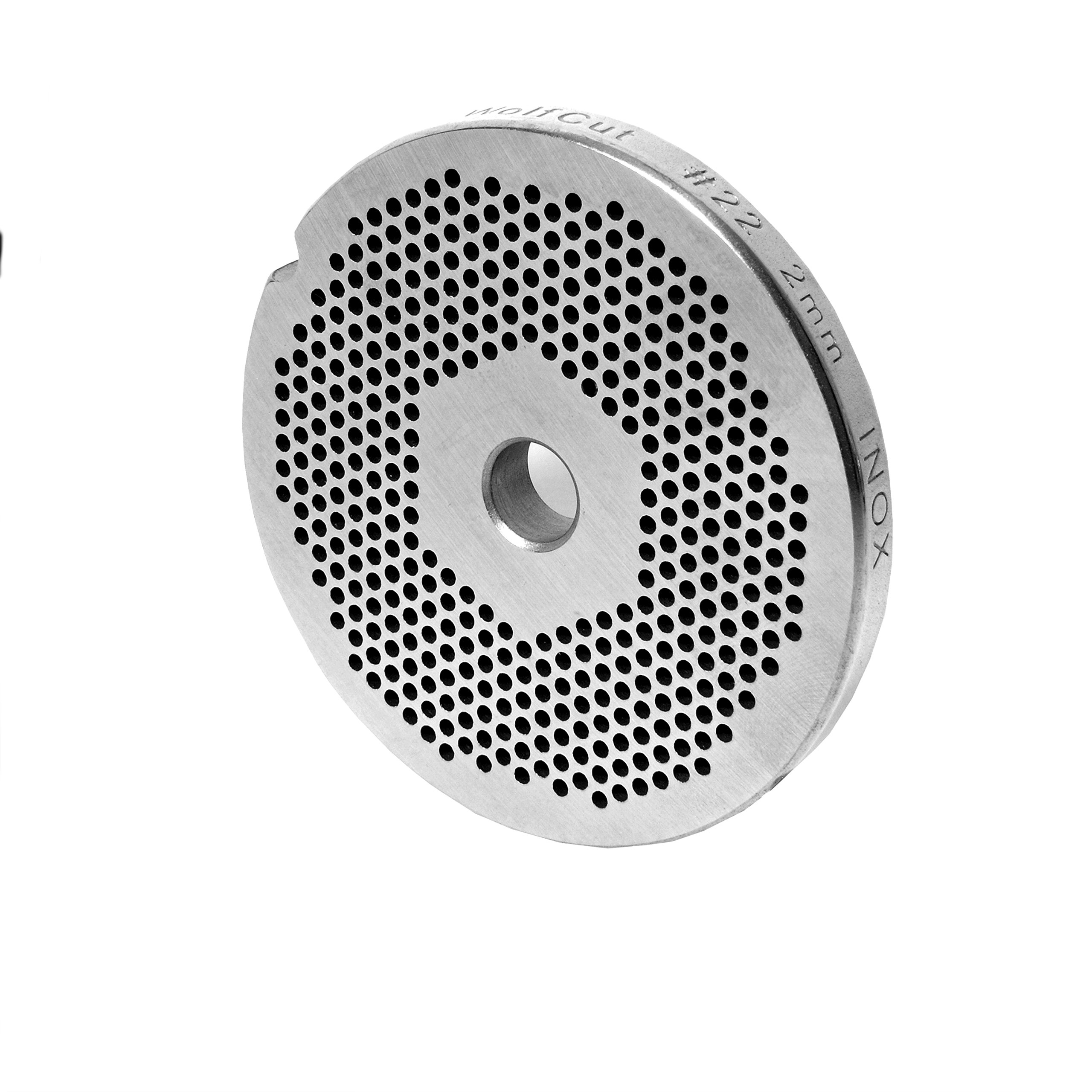 Wolfcut Disco forato in acciaio inox, misura 22-2,0 mm, ricambio per/compatibile con tritacarne taglia 22