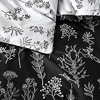 Vista 104 de Bedsure Juego de edredón de tamaño Queen, color lavanda, lindo, floral, regalo para mujer, 3 piezas, 1 suave edredón reversible con flores y 2