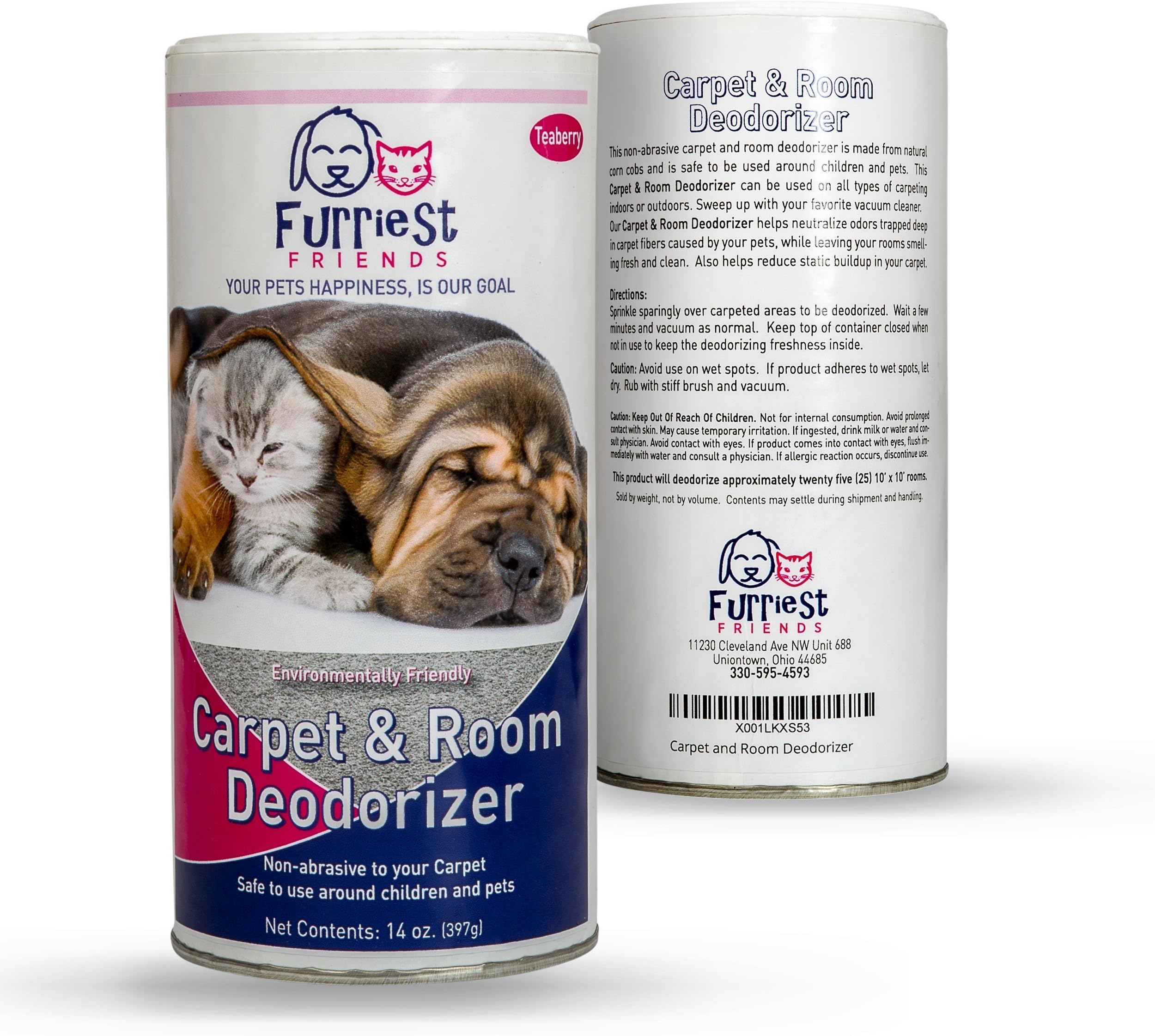 Carpet and Room Deodorizer – Pet Odor Eliminator Neutralizer - Pet Safe - Environmentally Friendly – Odor Remover - Natural Non-Abrasive Powder