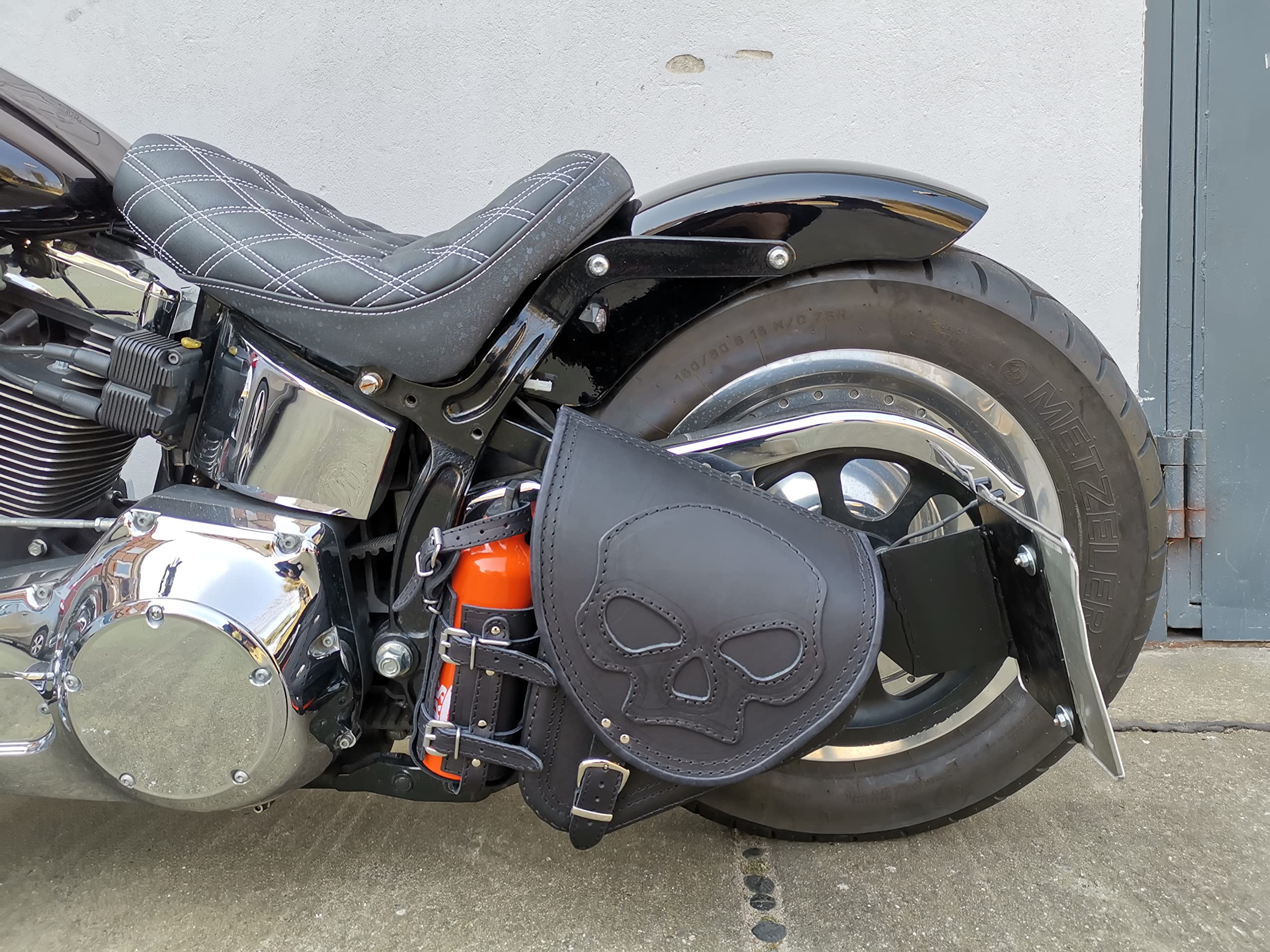 Odin Schwarz Schwingentasche Passend Für Harley-Davidson Softail