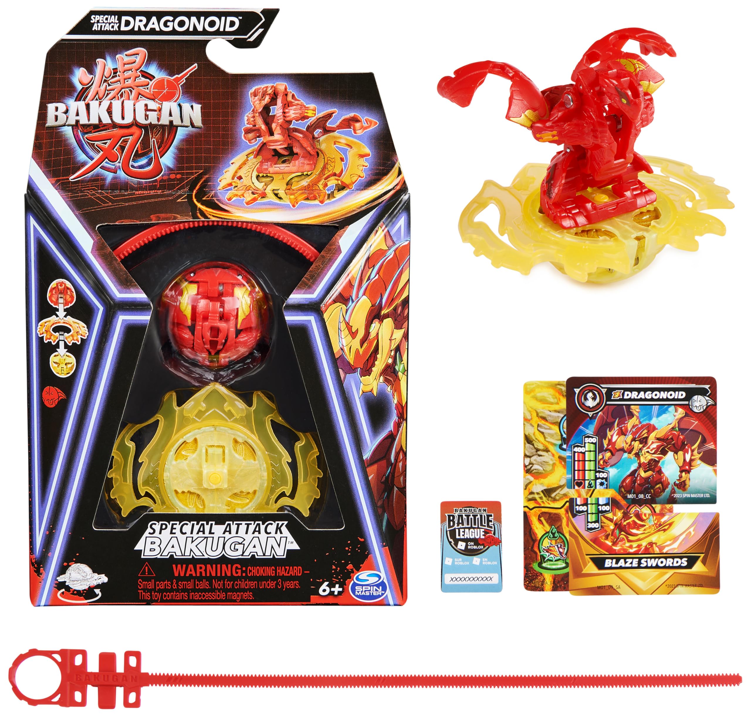 Bakugan, Special Attack Dragonoid, Spinning Collectible, Customisable Action Figure and Trading Cards, Kids’ Toys for Boys and Girls 6 and up