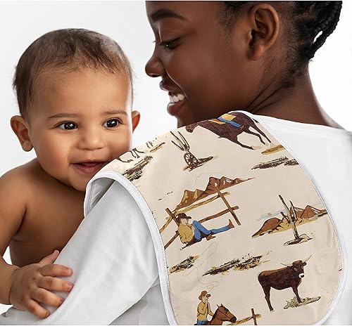 Miniatura 8 de Sweet Jojo Designs Paños absorbentes para eructos de animales de granja para bebé, recién nacido, gris, rojo, blanco y negro, verde, acuarela,