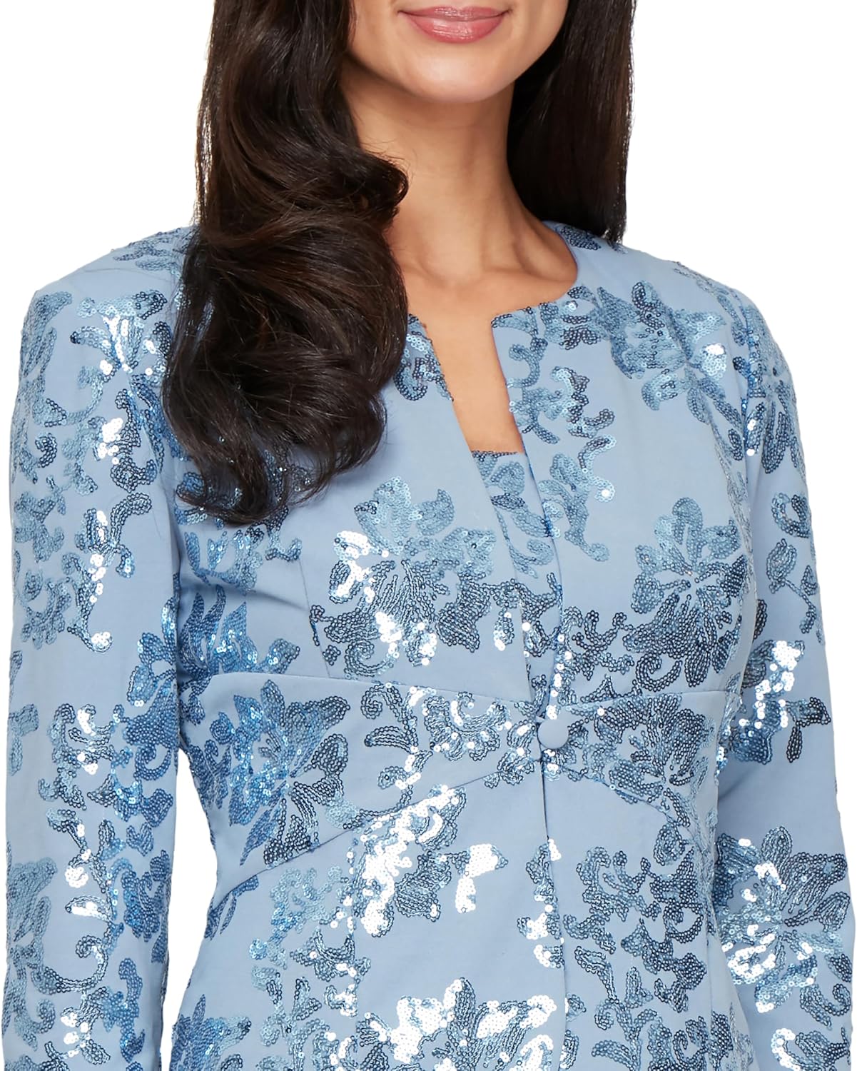 Alex Evenings Women's Tea Length Jacket Dress, Perfect for Weddings, Formal Events (Petite and Regular Sizes) - Image 5