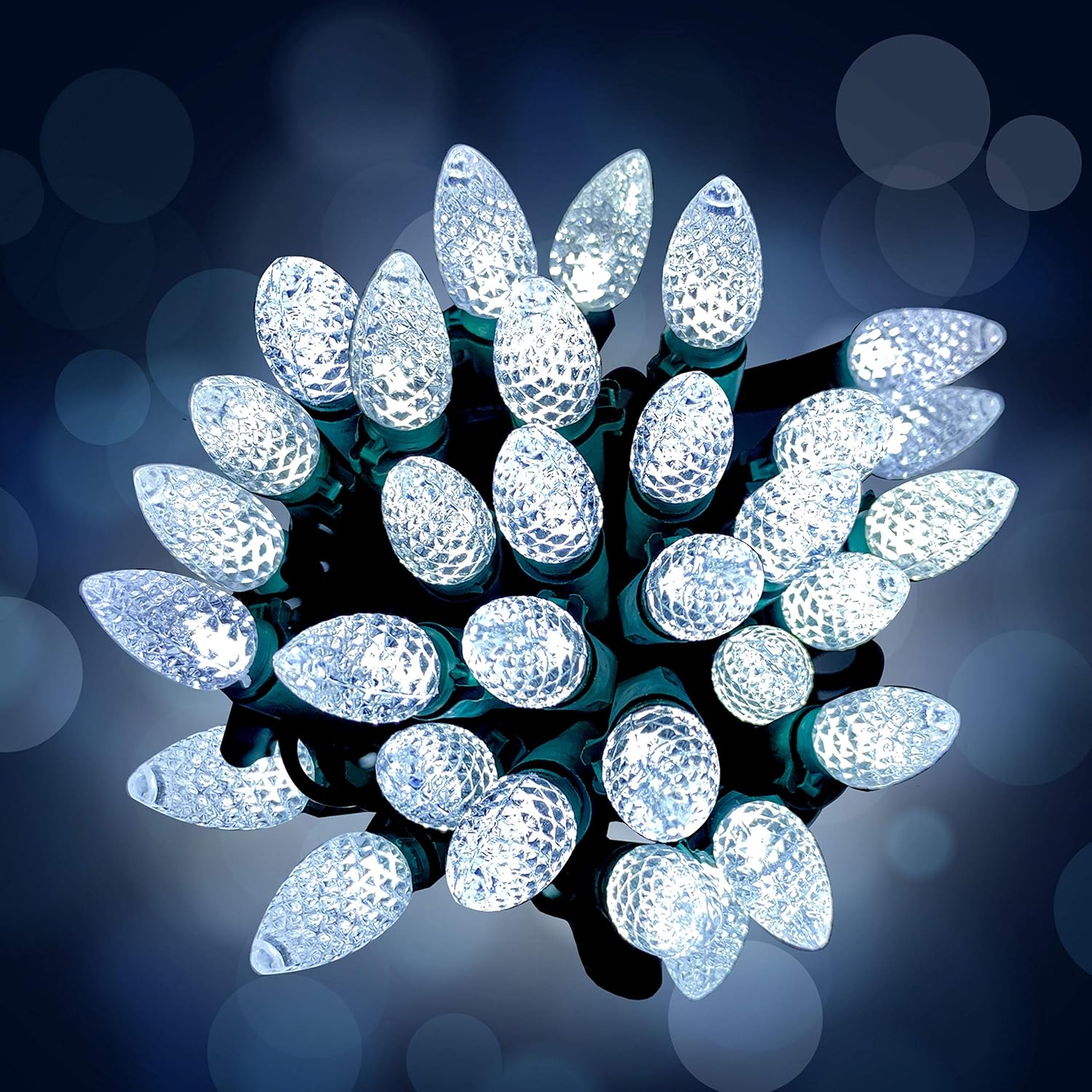 BOKING C3 Christmas Lights String Cold White Outdoor 50 LED Strawberry