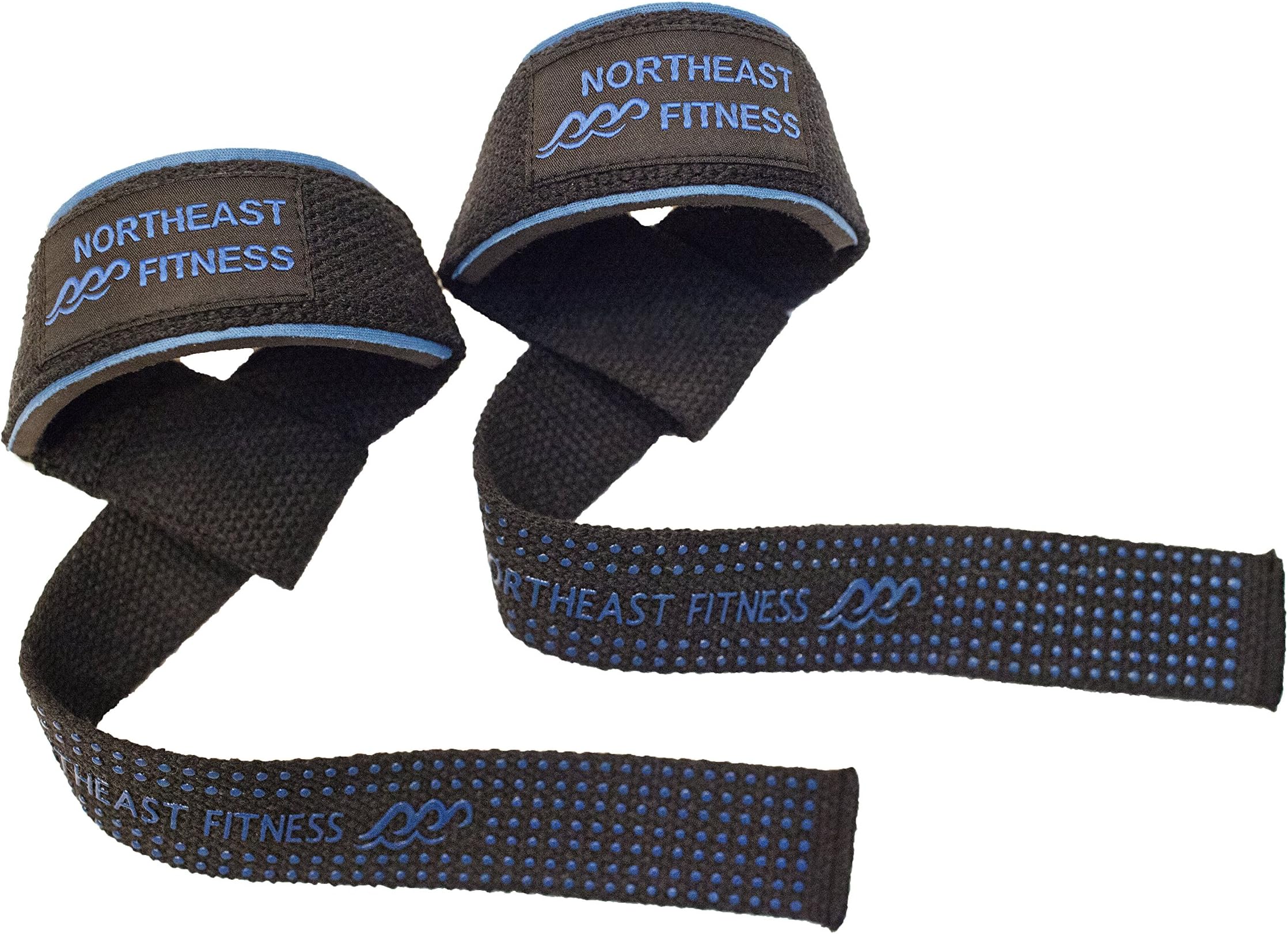 Weightlifting Wrist Straps (PAIR) w/ Neoprene Support Wrist Padding and Silicone Grip Surface for CrossFit, Powerlifting, Bodybuilding, Strength Training, MMA
