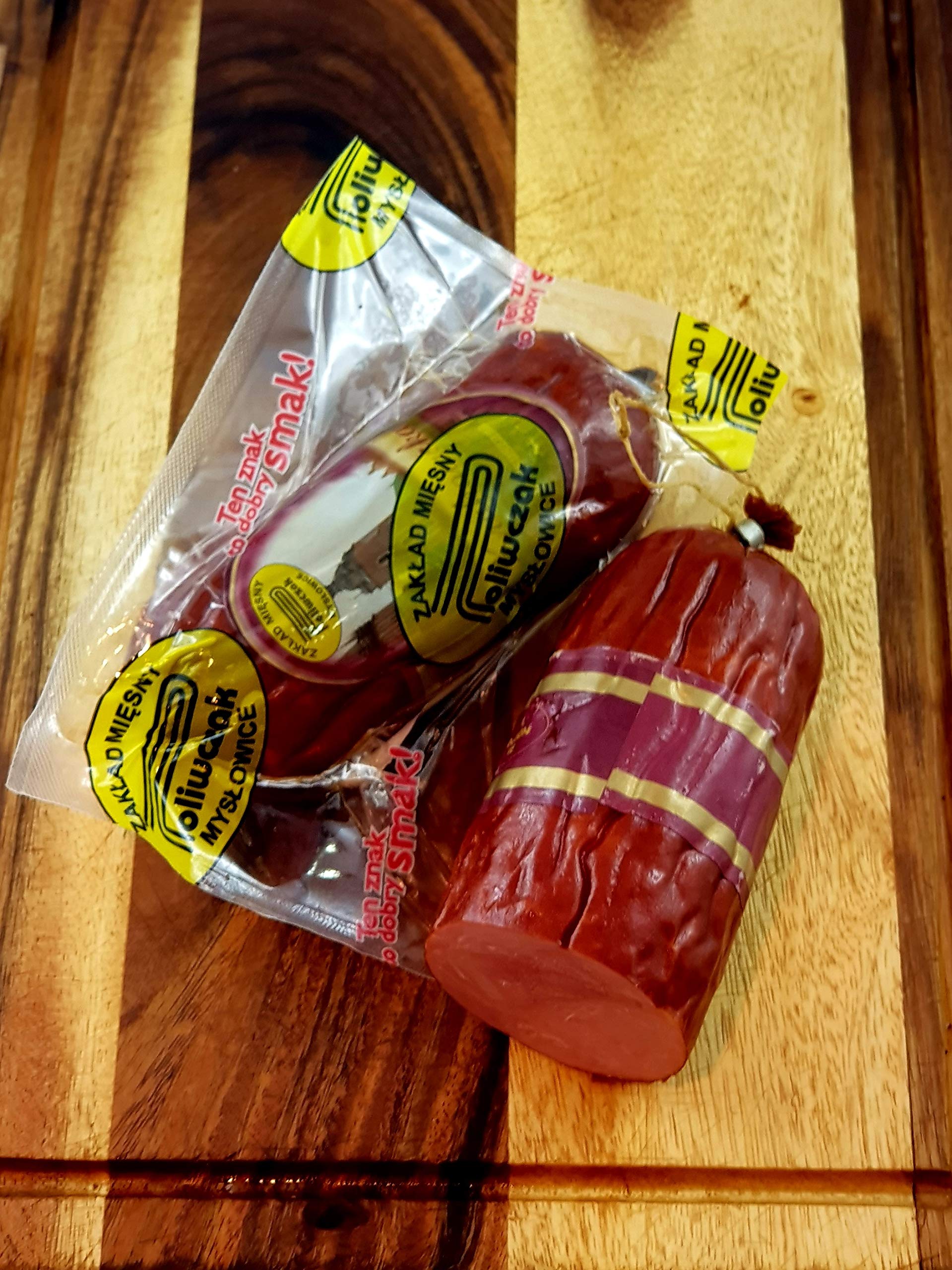 Original Polnische Krakauer Wurst trocken von Poliwczak Stück ca. 480g. Krakowska sucha.