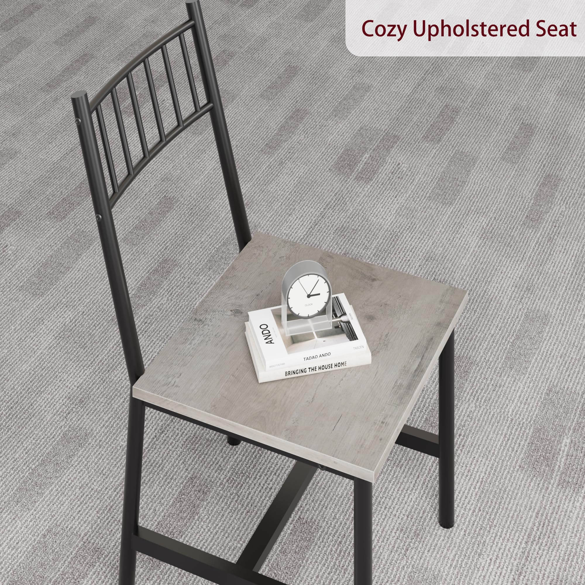 Essgruppe Esstisch Set 4-Teilig Esszimmertisch Mit 2 Stühlen & Bänken, Sitzgruppe Mit 2 Lagerregalen, Bartisch Mit Metallgestell, Industrial Esszimmergruppe Für Küche Esszimmer