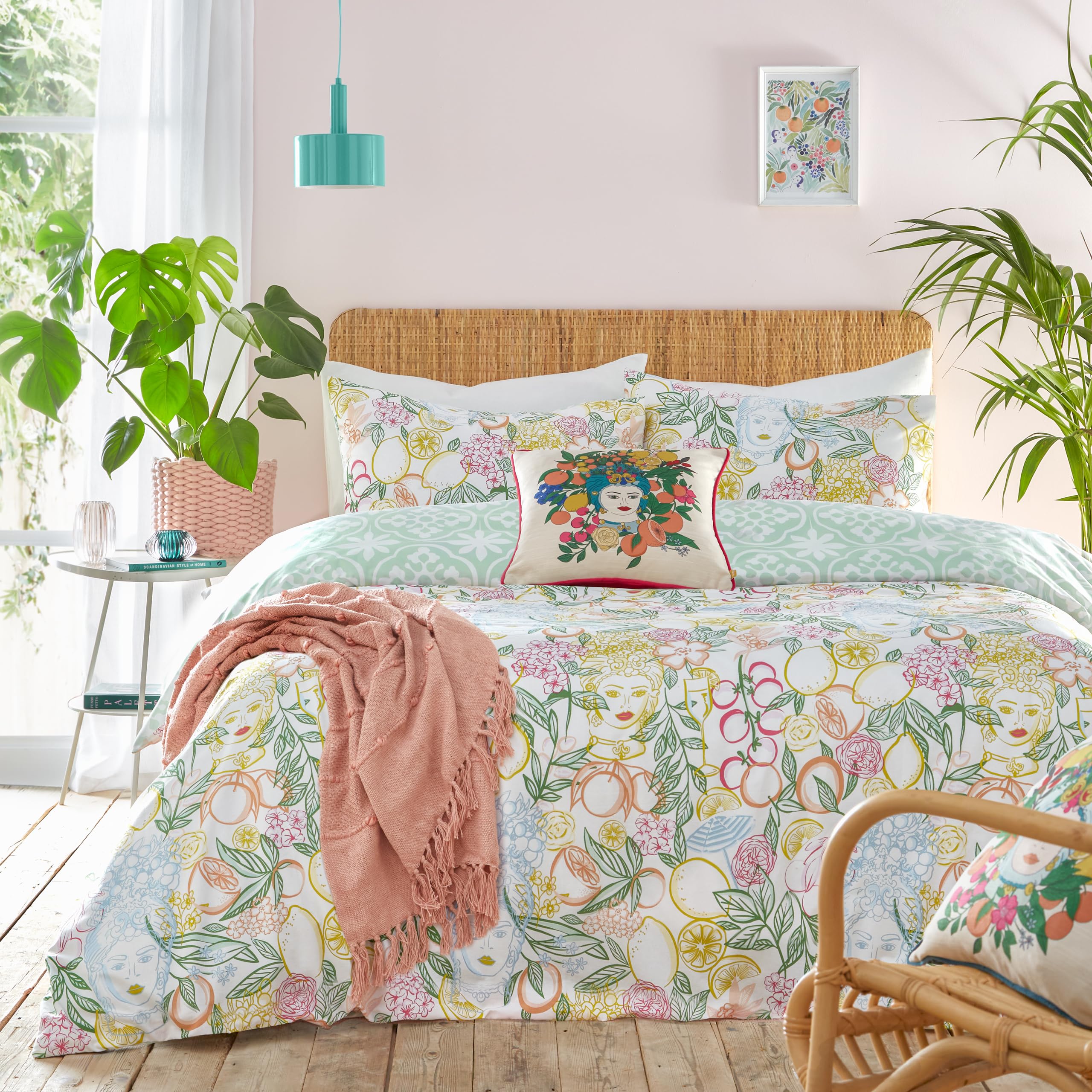 furn. Taormina Floral Duvet Cover Set, Multicolour, King (U.K. Standard)