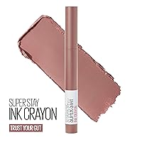Vista 2 de Maybelline Super Stay Ink Crayon Lipstick Makeup, Precision Tip Matte Lip Crayon with Built-in Sharpener, Longwear Up To 8Hrs, Trust Your Gut, Mauve