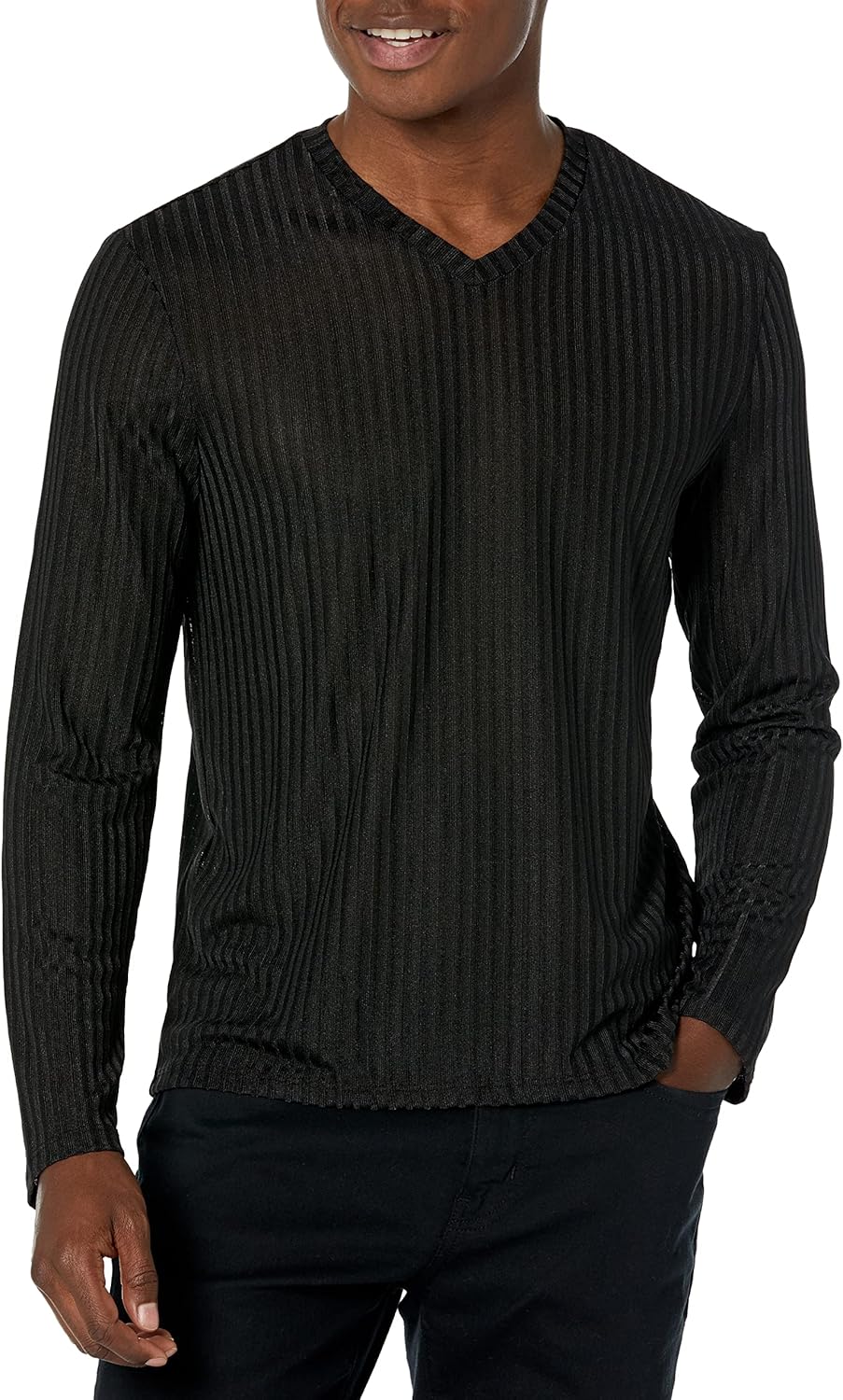 Guess Men's Long Sleeve Warehouse V Neck