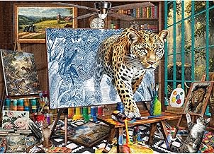 HUADADA Jigsaw Puzzles for Adults 1000, Family Puzzle Game,1000 Piece Jigsaw Puzzles for Adults Gifts,Puzzle Game for The Whole for Women, Gifts for Men:Mighty Leopard