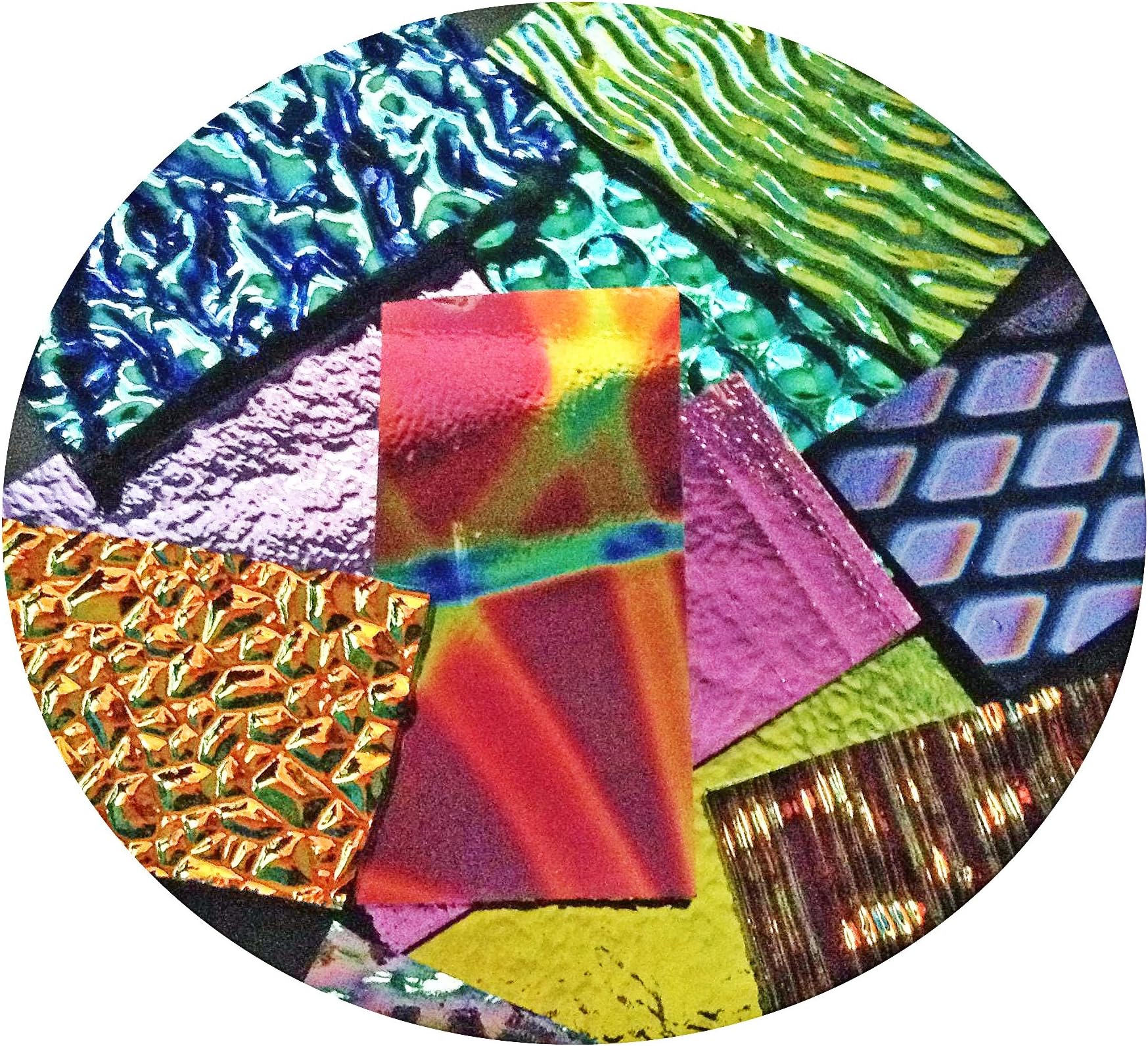 iDichroic Assorted on Black Glass Pieces 96 COE - 4oz
