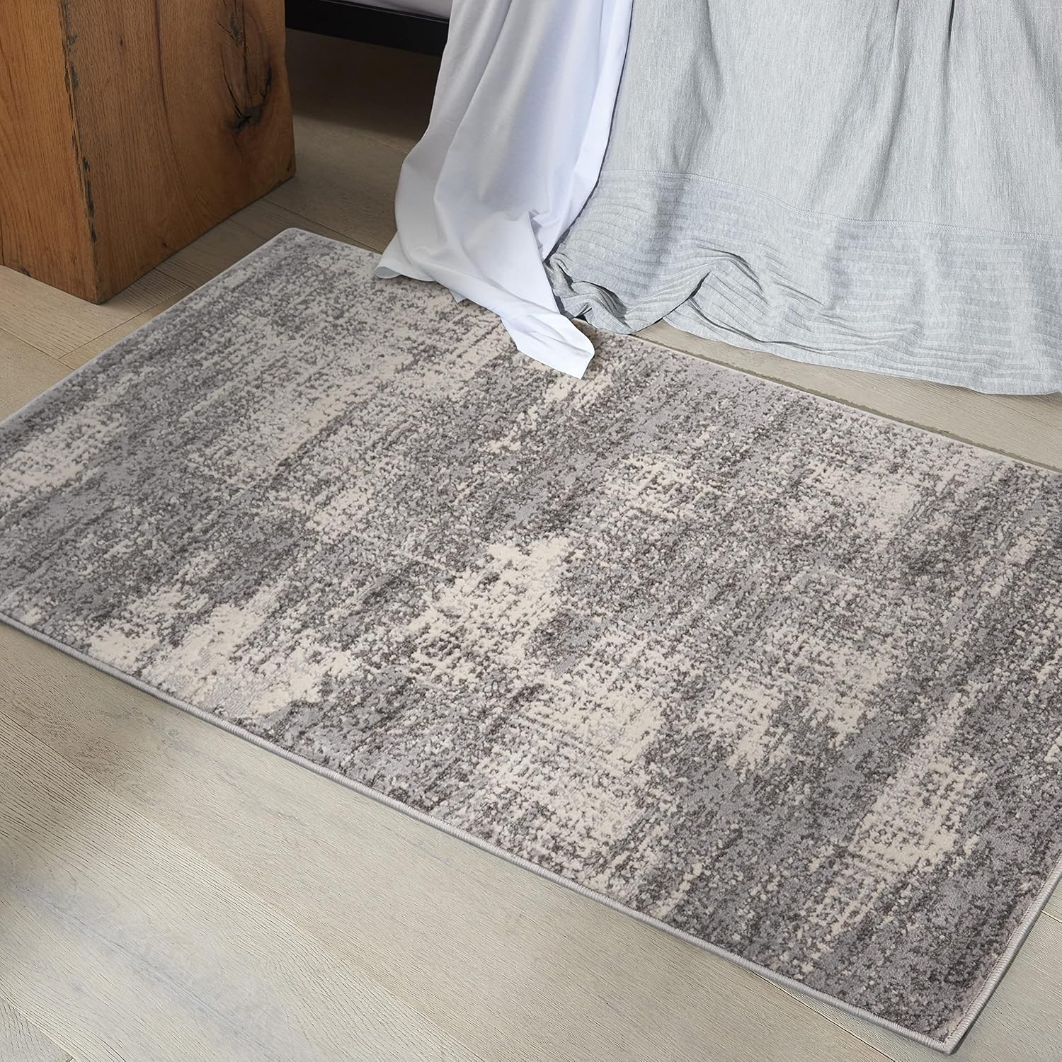 Calvin Klein Rush Ivory Beige 3'2" x 5' Area Rug, Modern, Abstract, Easy Cleaning, Non Shedding, Bed Room, Living Room, Dining Room, Kitchen (3' x 5')