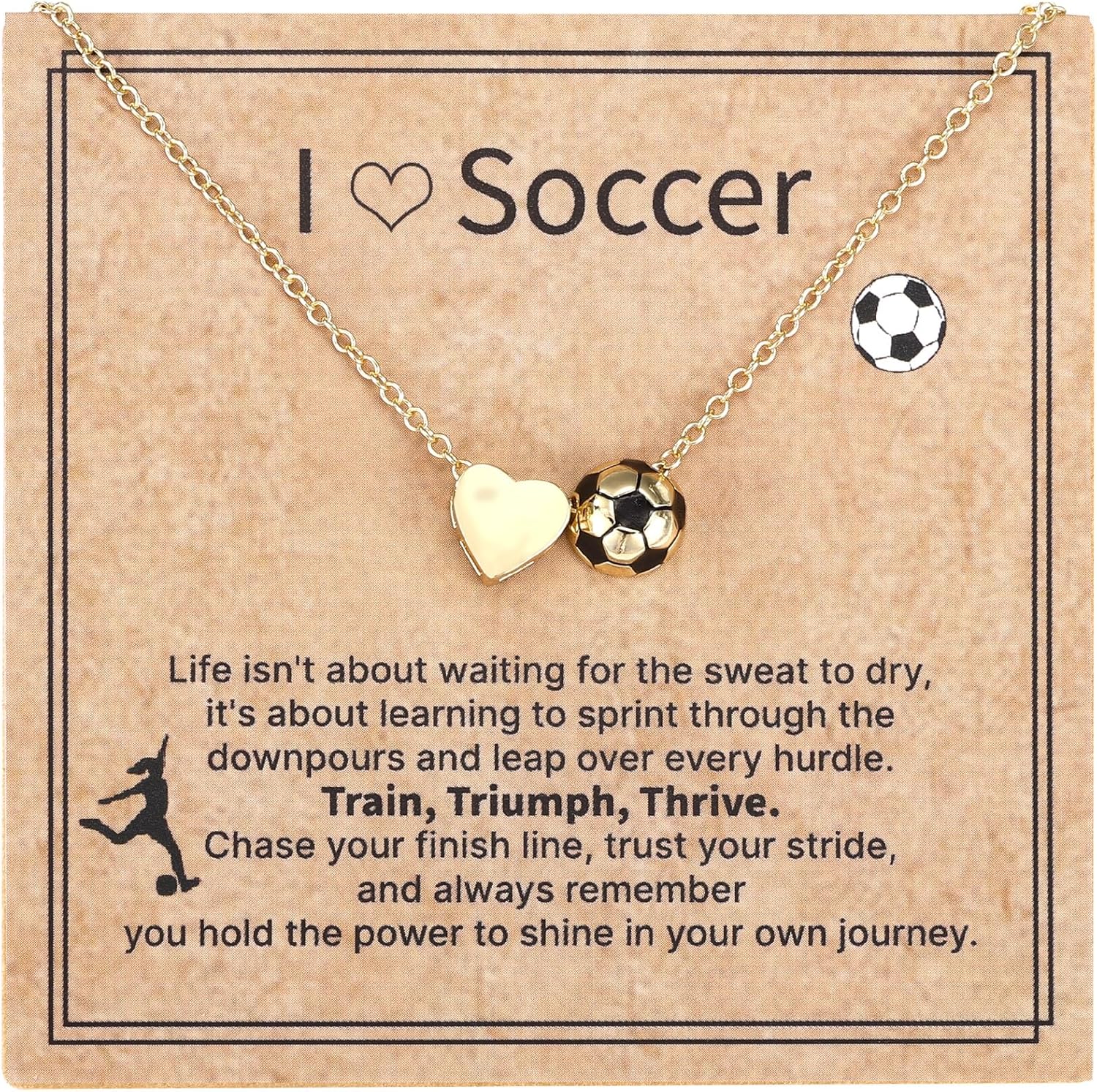 Sports Necklace for Women, Adjustable Gold Heart Pendant Necklace for Sports Lovers Fans Teams Jewelry Gift