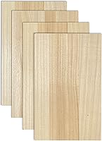 Cregugua 4-Pack Double-Sided Paulownia Veneered MDF Boards, 10x16" 1/4" Thick - Unfinished Wood Panels for Laser Engraving, CNC, Painting & Crafts