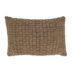 SARO LIFESTYLE Textured Waffle Weave Down Filled Pillow 16x24 Natural