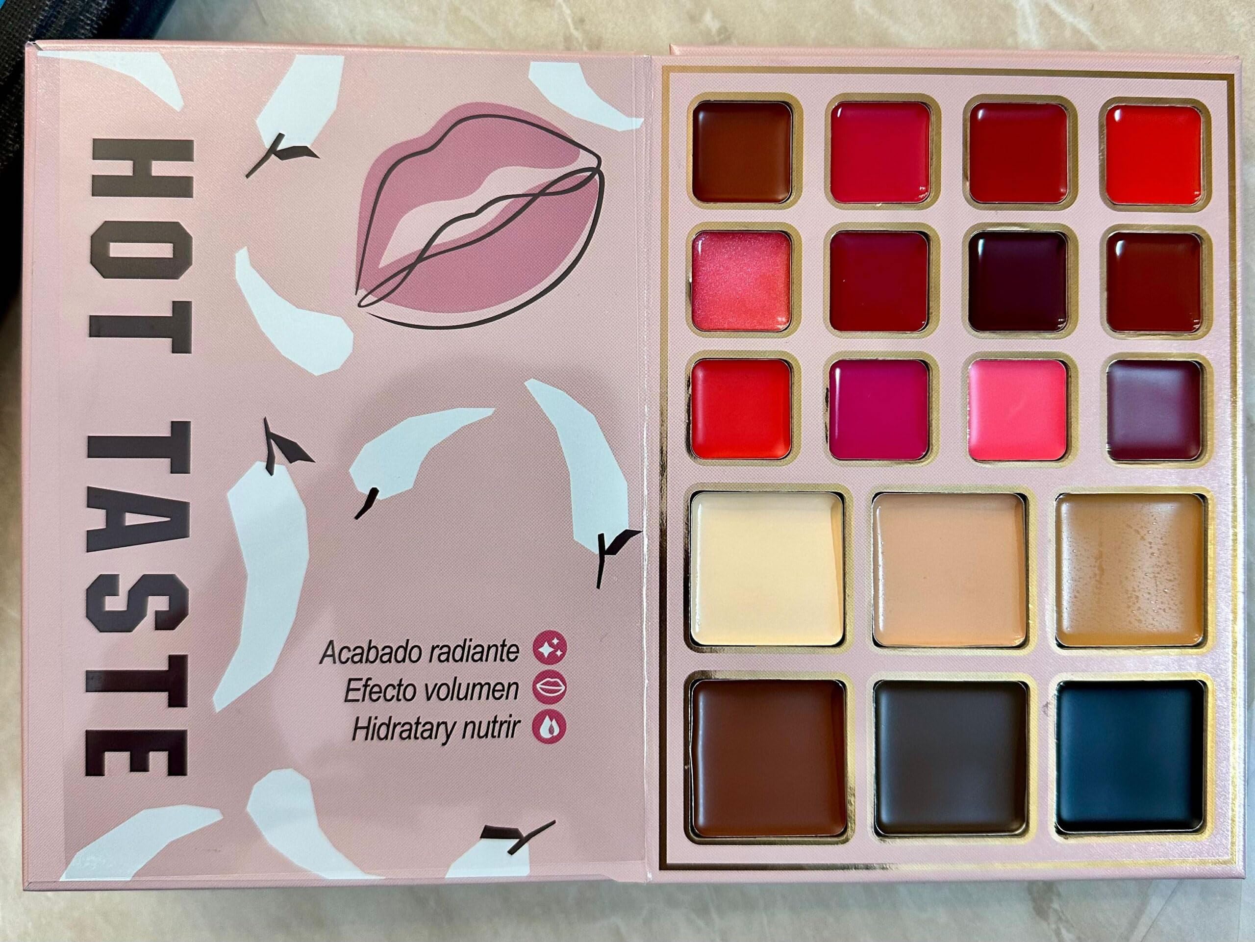 NYLI Professional 5-in-1 Makeup Book Kit | The Ultimate All-in-One Palette with Glitter & Matte Eyeshadows, Highlighter, Blush, Contour, Lip Colors and Eyebrow Enhancers (Multicolor) 3