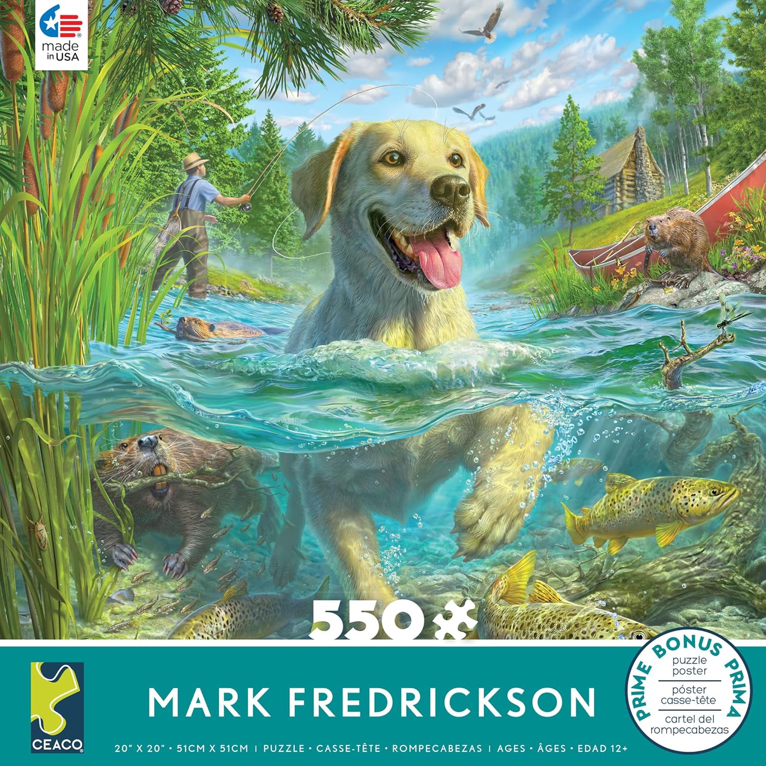 Ceaco - Mark Fredrickson - Lets Fish! - 550 Piece Jigsaw Puzzle