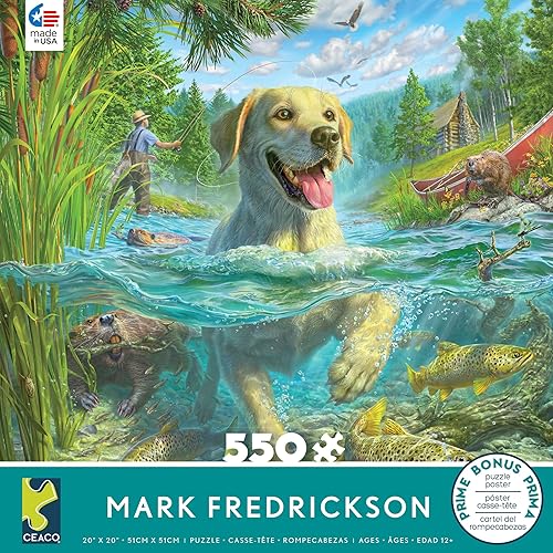 Miniatura 2 de Ceaco - Mark Fredrickson - Lets Fish! - Rompecabezas de 550 piezas