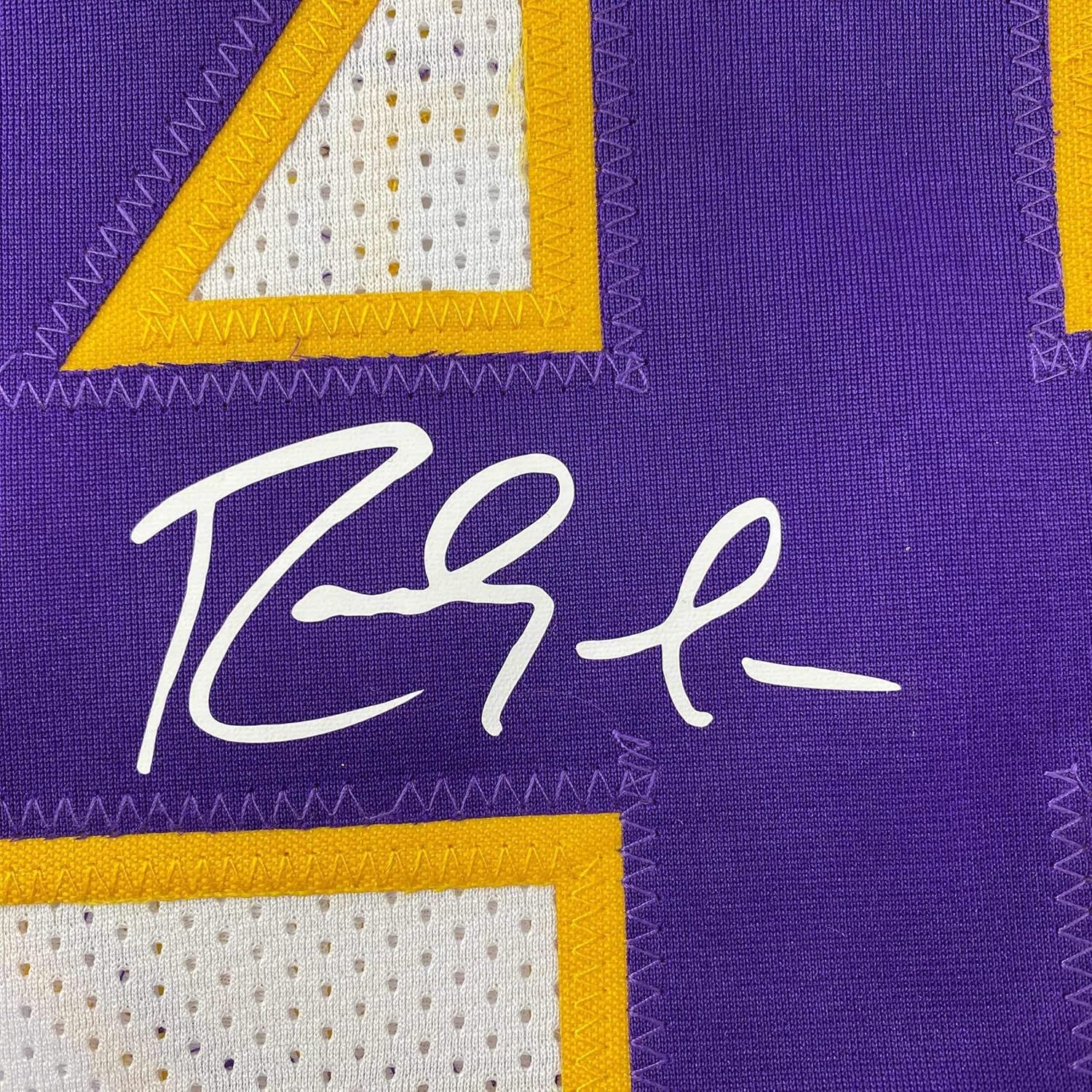 Facsimile Autographed Randy Moss Minnesota White Reprint Laser Auto Football Jersey Size Men's XL - Image 2