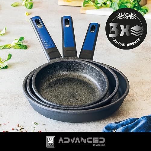 Miniatura 2 de BRA Advanced  Sartén de aluminio fundido con quimiores antiadherentes sin PFOA súper reforzado, perfil de teflón rendimiento superior y alta