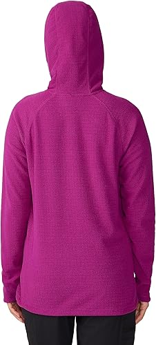 Miniatura 2 de Mountain Hardwear Sudadera con capucha Summit Grid para mujer, color Berry Glow, talla L
