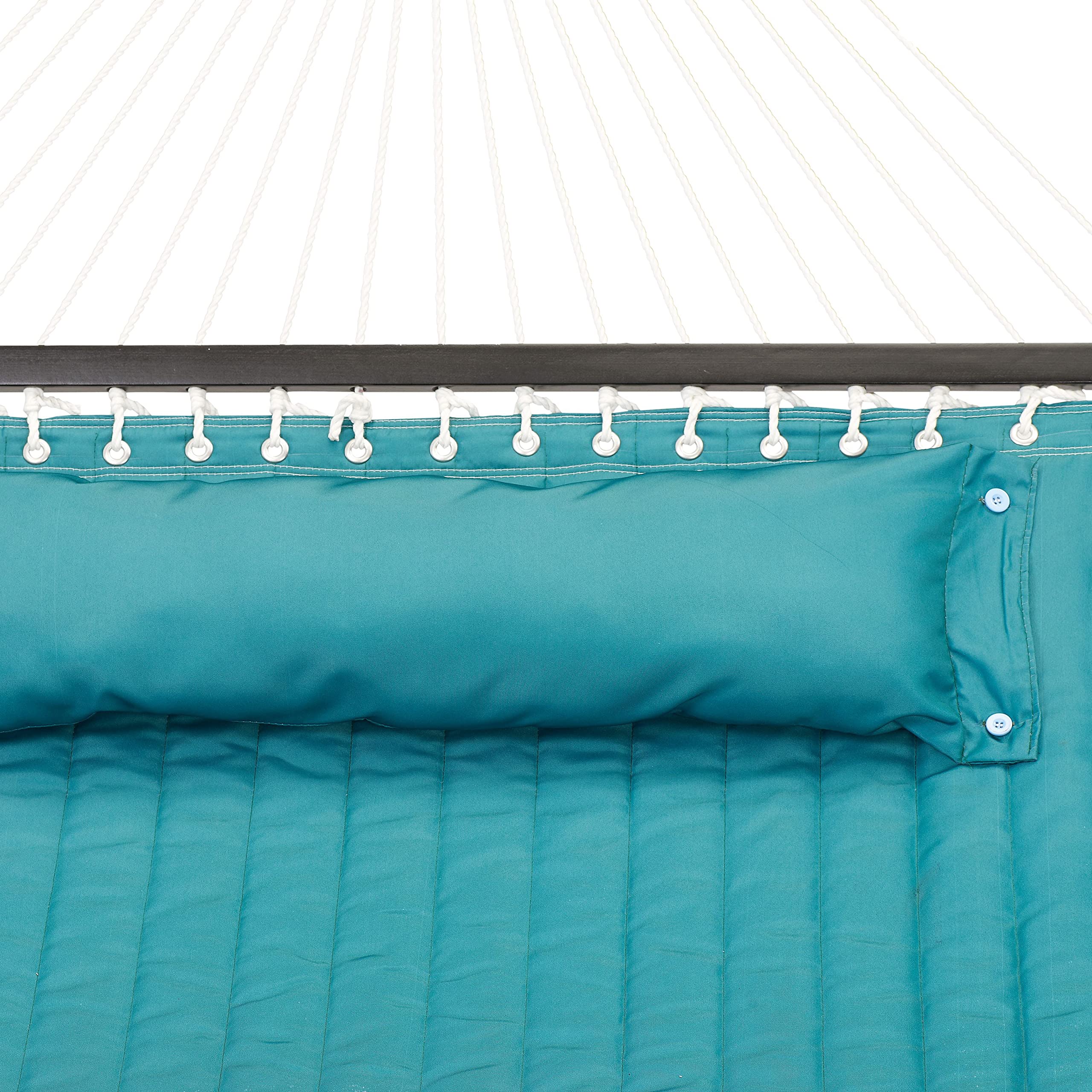 Hamac de Jardin Hamaca Doble Acolchada Verde Azulado con Almohada, Color Verde, poliéster Material, Hamaca de árbol