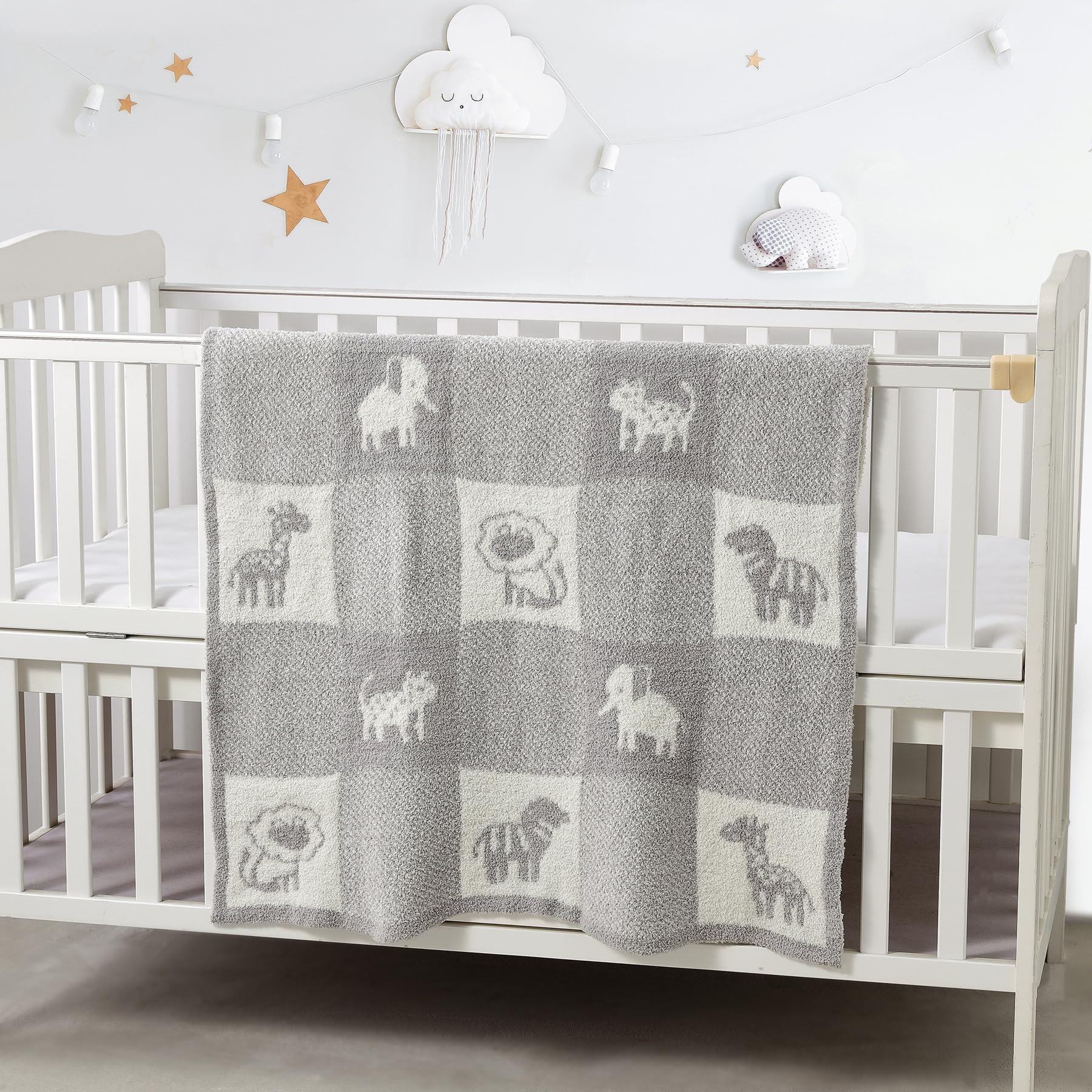 CREVENT Cozy Soft Warm Chenille Baby Blanket for Girls Boys Newborn Essentials for Infant Baby Shower Receiving Gift - Image 2