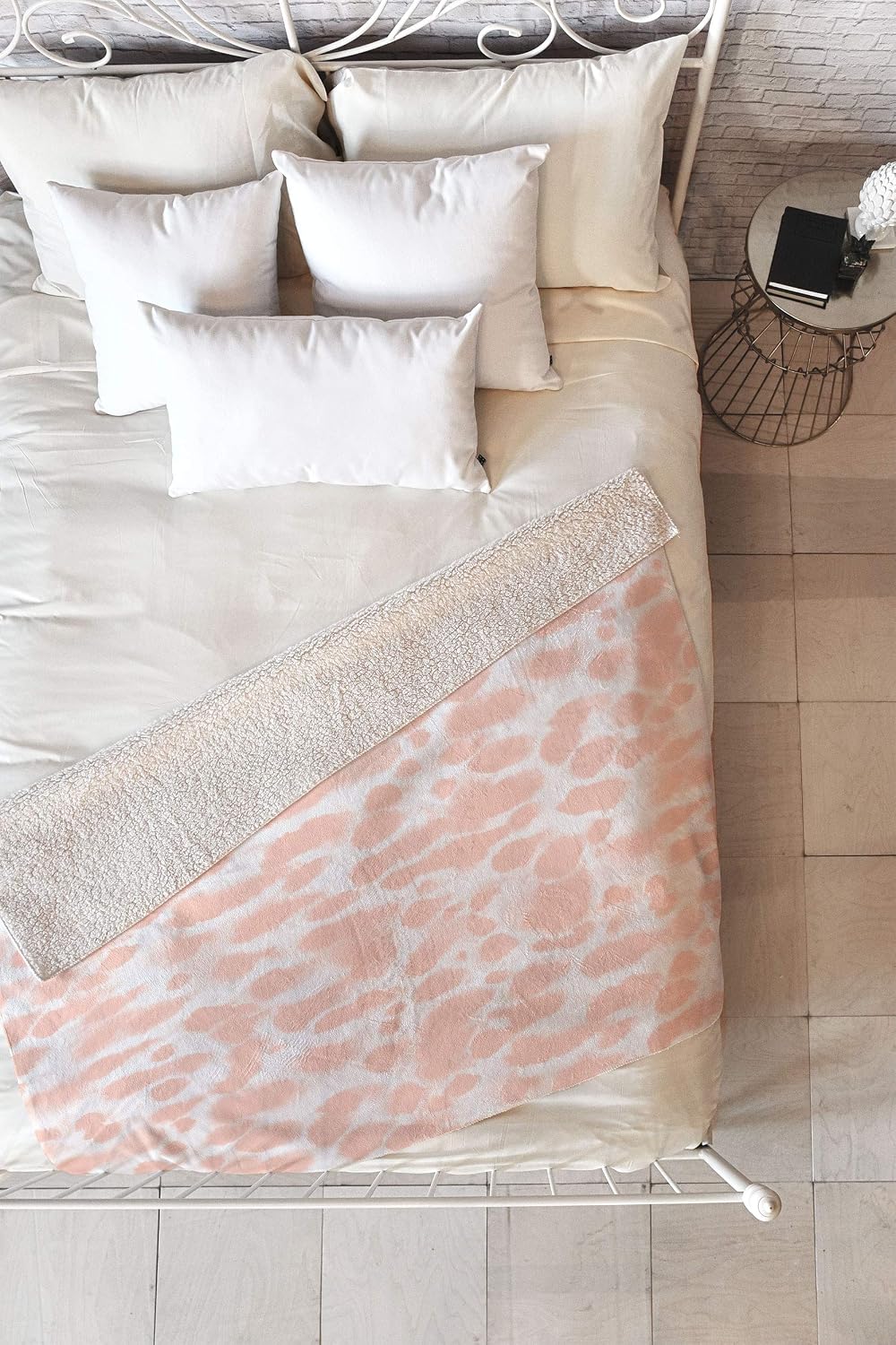 Deny Designs Jacqueline Maldonado Dye Drops Flamingo Sherpa Fleece Throw Blanket, 50" x 60"