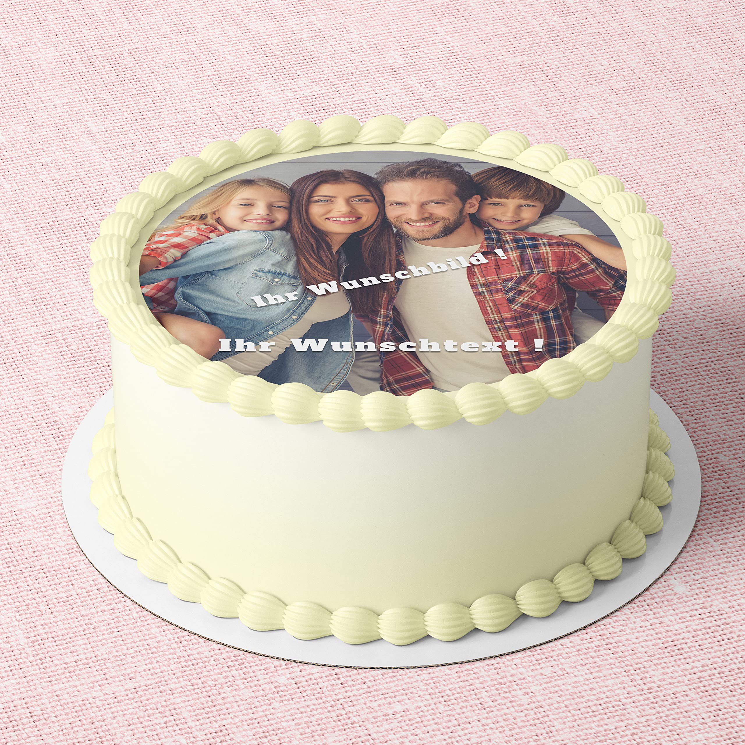 Les Sisters. Déco de gâteau comestible, feuille de sucre, disque