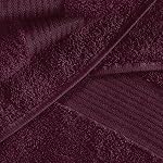 Belizzi Home Ultra Doucement 6 Ensemble de serviettes en coton, contient 2 Serviettes de bain 28x55 de pouce, 2 Serviettes à main 16x24 de pouce & 2 Laver les selles 12x12 inch, Idéal pour une utilisation quotidienne, Compact & Léger - Bourgogne Rouge