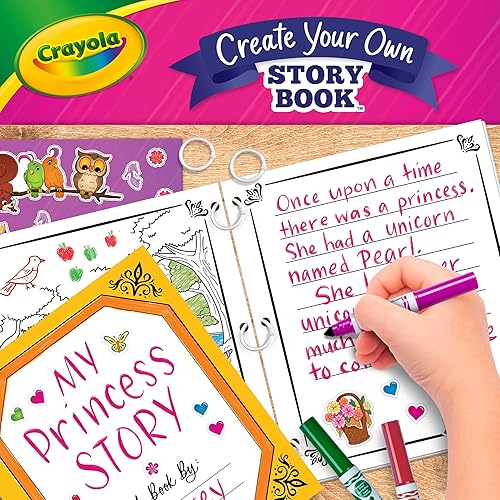 Miniatura 4 de Crayola Kit de fabricación de libros para niños, crea tu propio libro de cuentos de hadas, kits de bricolaje, regalo para niñas y niños, de 6, 7, 8,