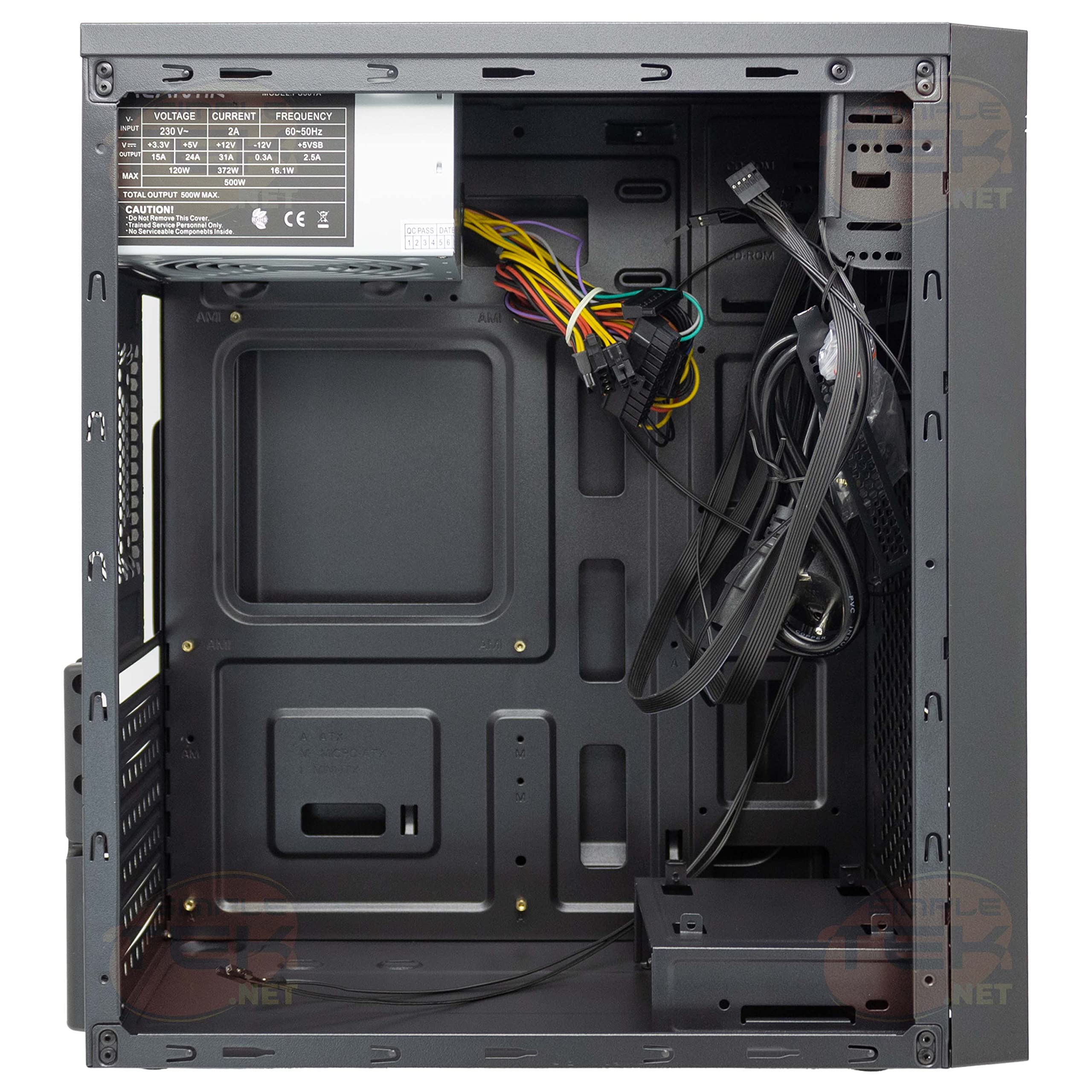 Simpletek - Case Gaming Assemblato Compatibile ATX, MicroATX, MiniATX e mATX | Alimentatore 500W incluso