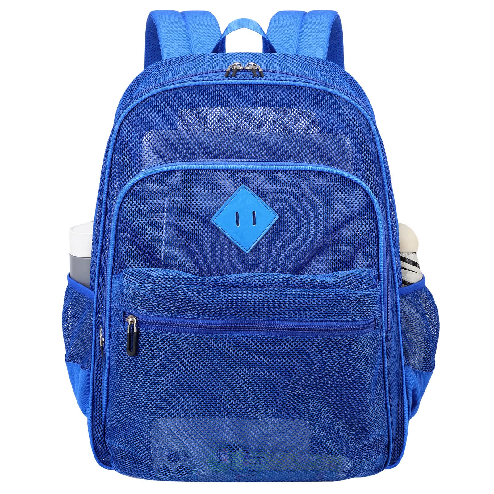 Heavy Duty Mesh Backpack Lightweight See Through For School Work