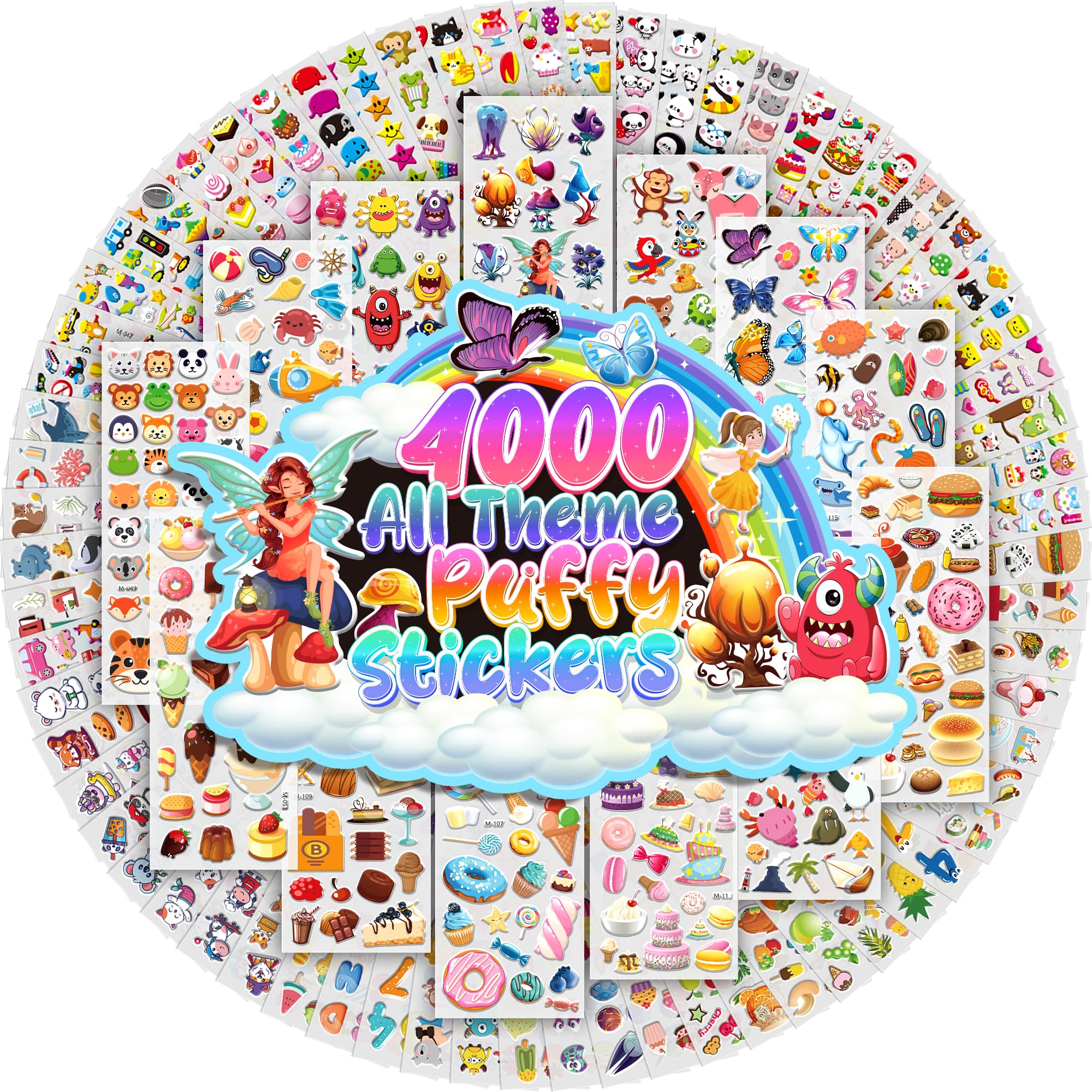 Sinceroduct 3200+ 3D Puffy Stickers for Toddlers Kids Teacher's Reward — Amazon image 15