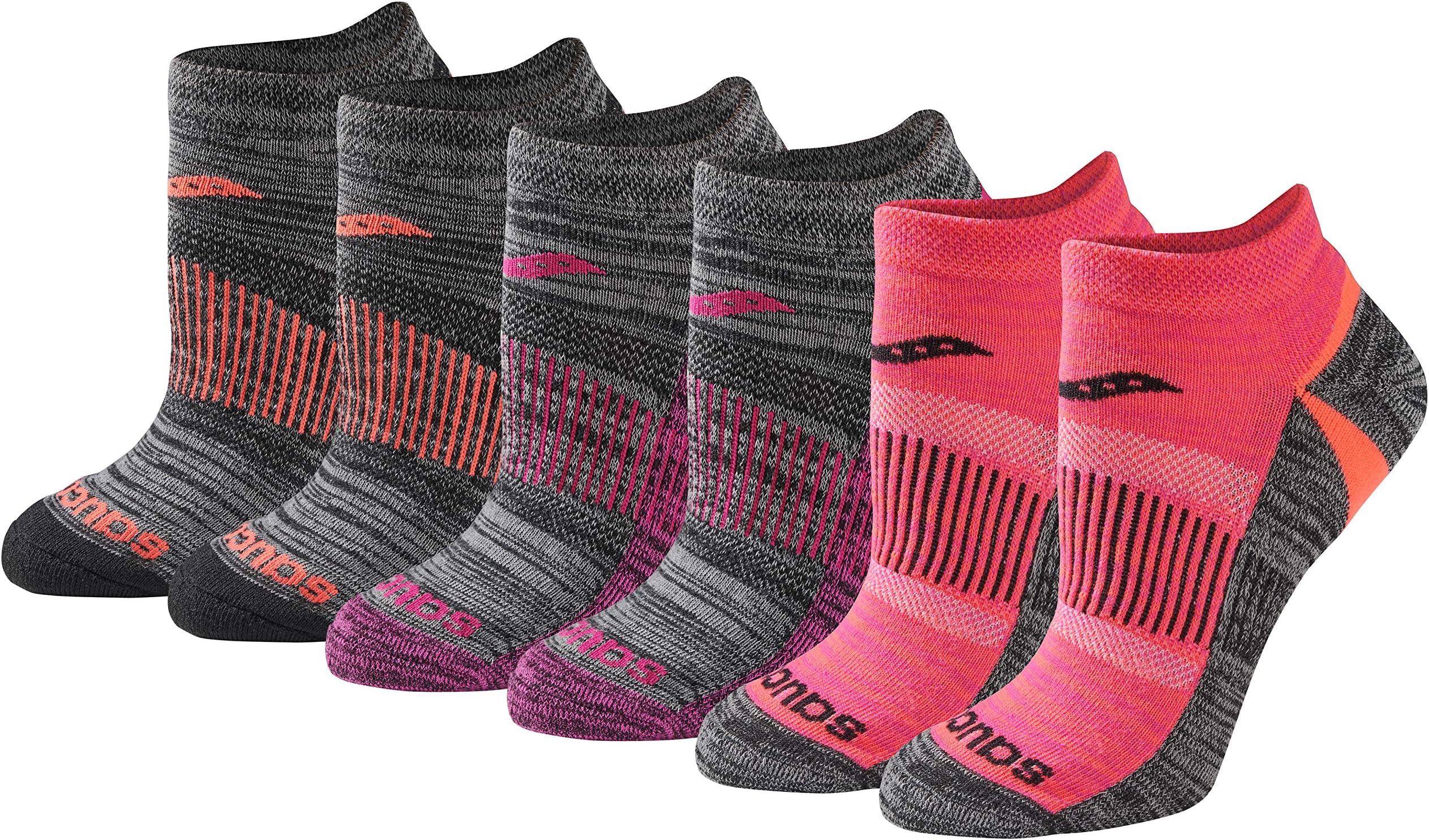 Women's RunDry Performance Selective Cushion Socks, Available in S-L (6, 12 Pairs)