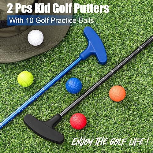 Vista 11 de Lenwen Putter de golf de 2 piezas para hombres y mujeres, longitud ajustable, putter bidireccional para diestros o zurdos, mini palo de golf