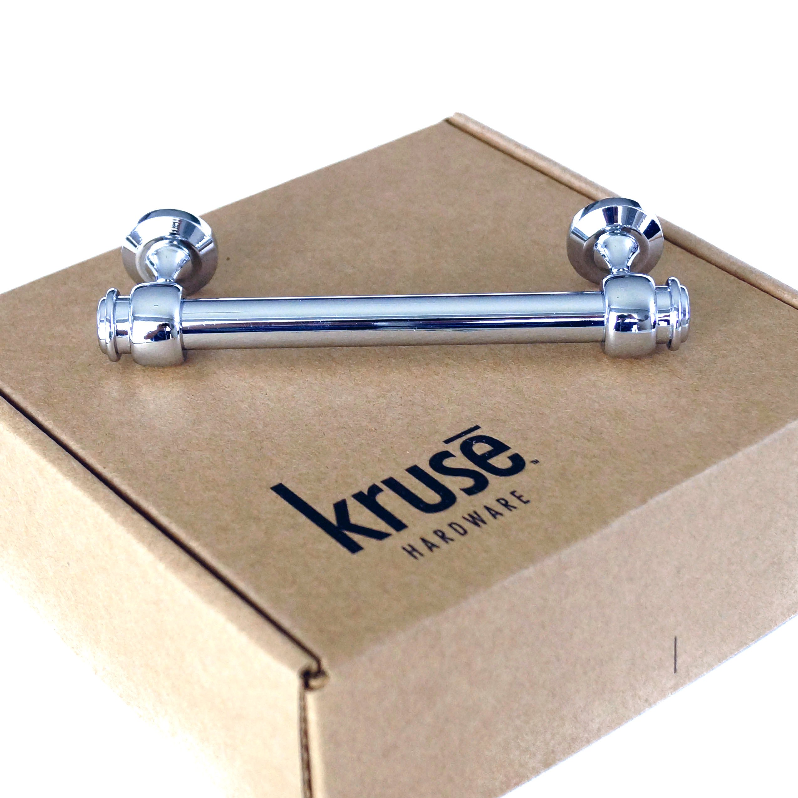 Kruse Hardware30874 - (10-Pack) Milano Door and Drawer Pull - 4in Center-to-Center, Polished Chrome