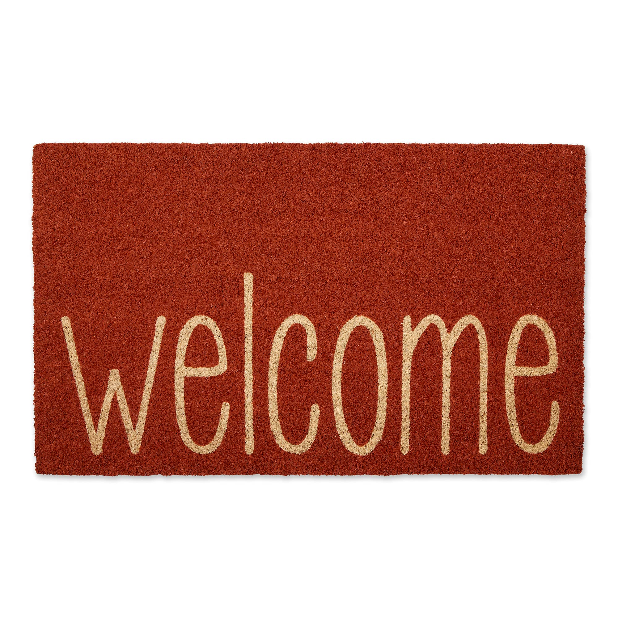 DII Natural Coir Doormat Outdoor Welcome Mat, 17x29, Rusty Orange