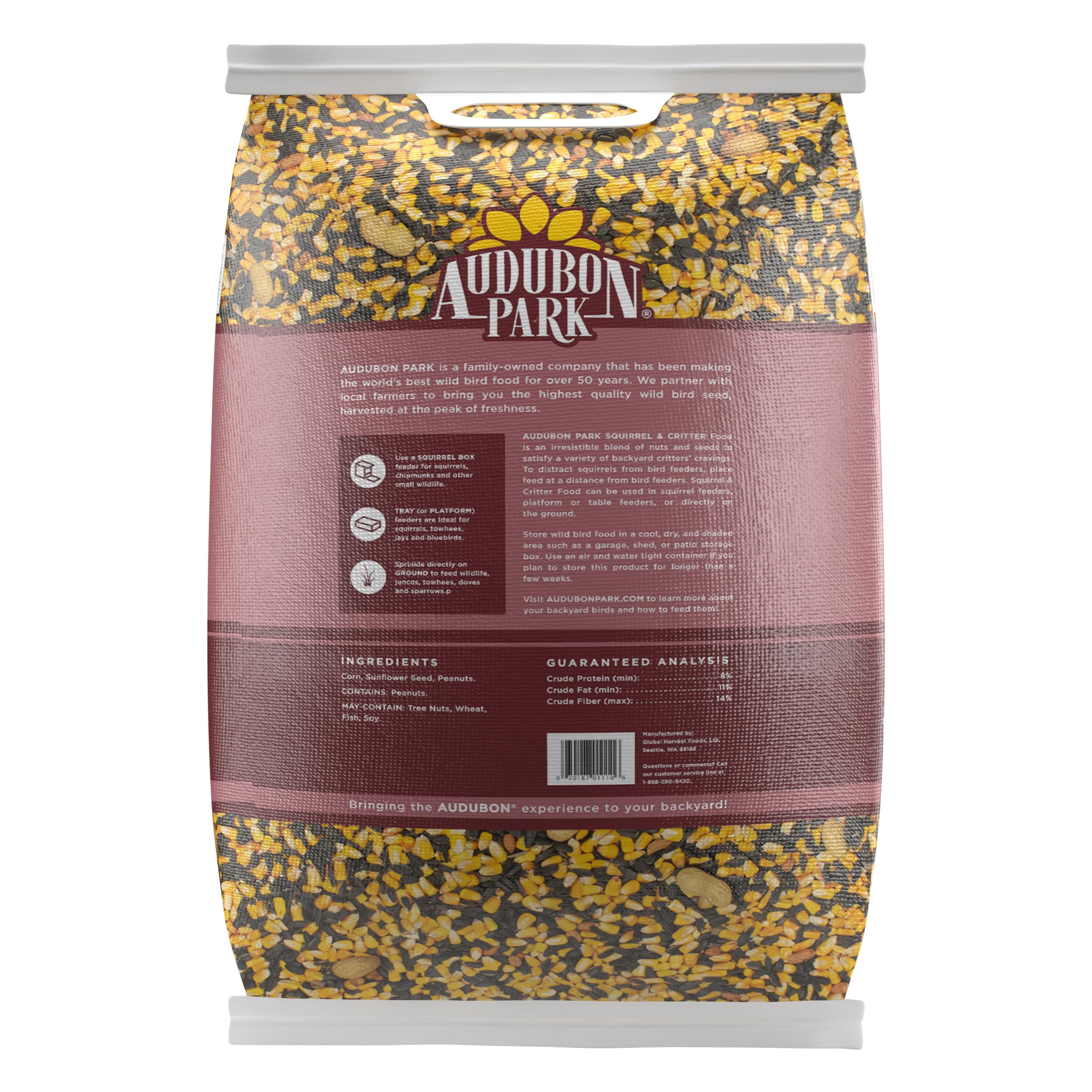 Audubon Park Comida para Ardillas y Criaturas, Bolsa de 15 Libras