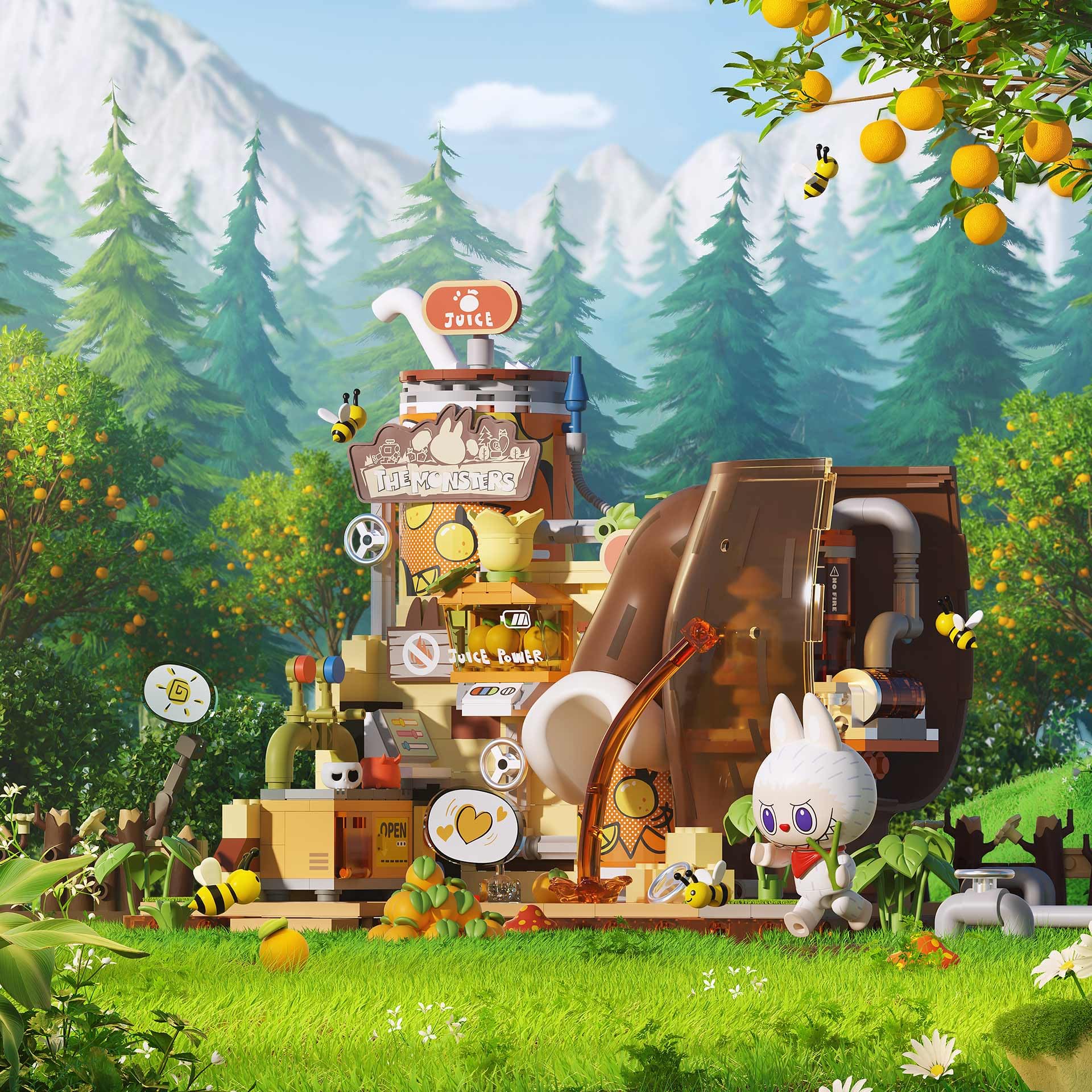 Amazon.com: POP MART The Monsters Forest Secret Base Series Blocks