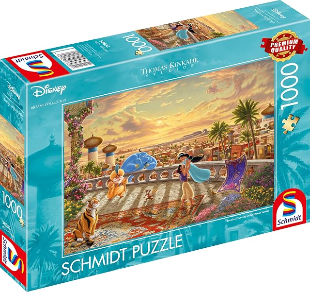 Foto 3 de 4 de Schmidt Spiele 58032 Thomas Kinkade, Disney, Aladdin, Jasmine Dancing in The Desert Sunlight