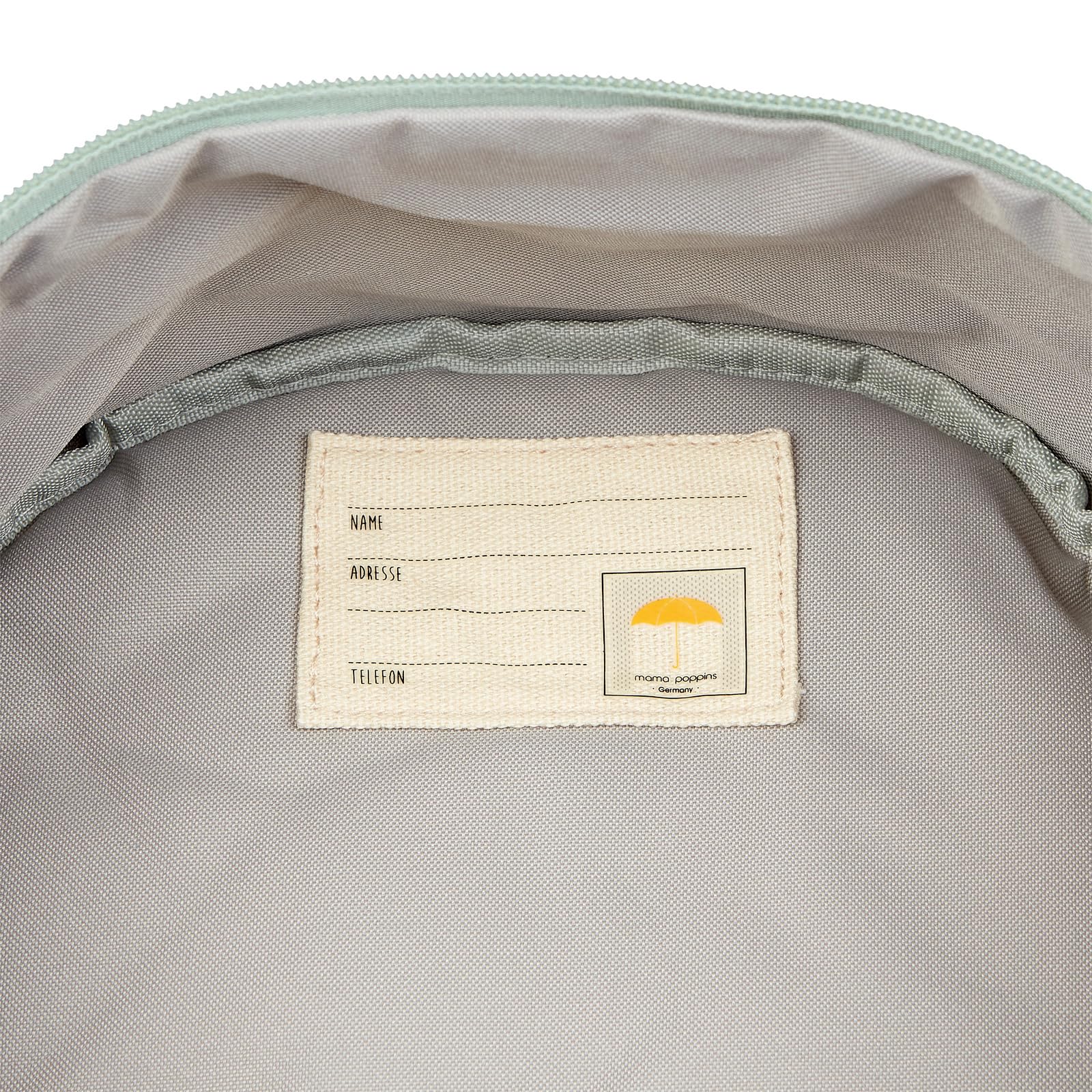 Kindergartenrucksack ab 3 Jahre | Mint mit Glückskind Patch