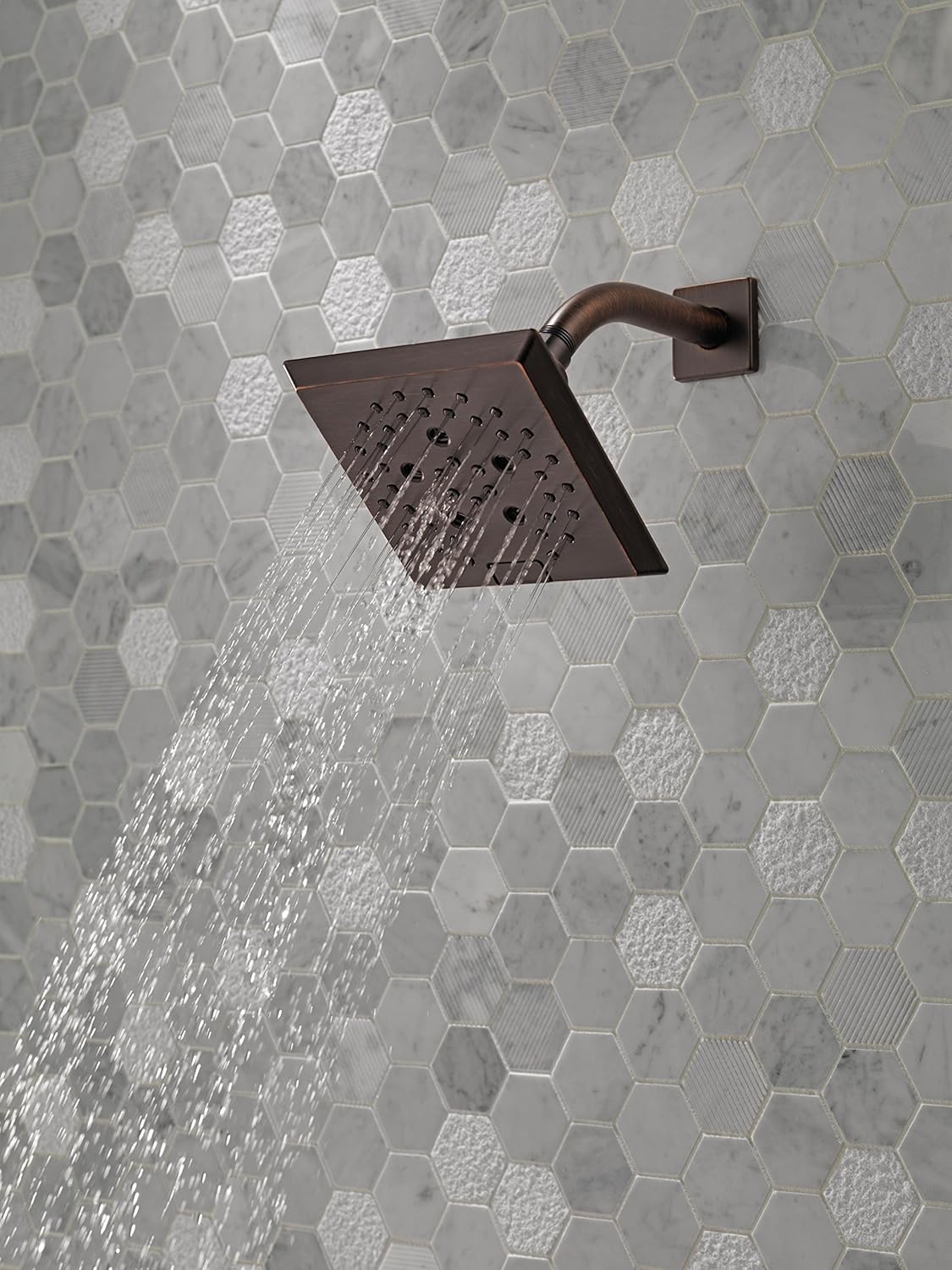 Bеѕt Dеаl Prоduсt DELTA 52664-RB H2Okinetic 5-Setting Raincan Shower head, Venetian Bronze