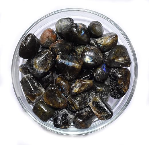Pyramid Tatva Tumble - Labradorite 2 Pieces Natural Chakra Balancing Crystal Healing Stone
