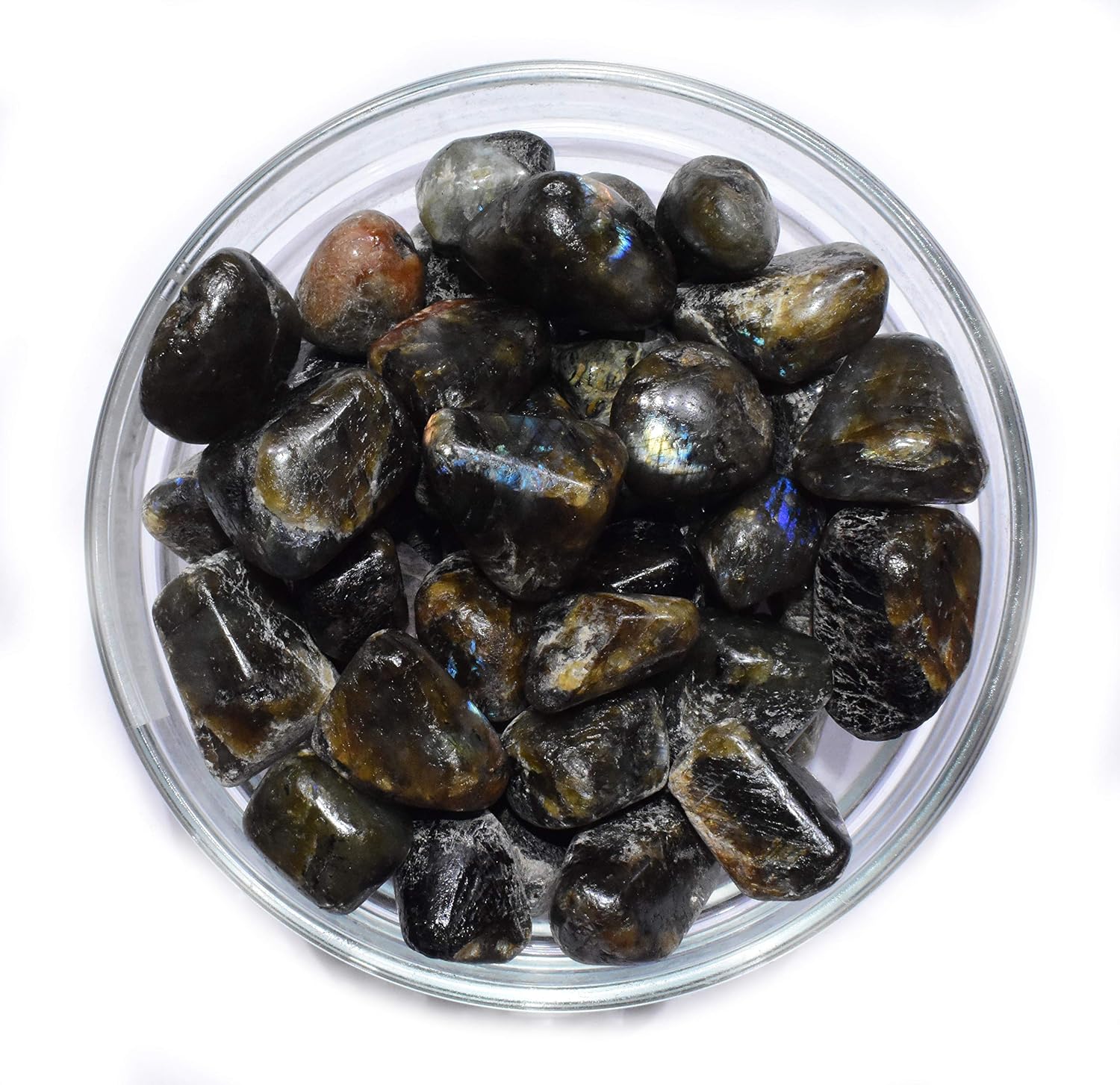 Pyramid Tatva Tumble - Labradorite 2 Pieces Natural Chakra Balancing Crystal Healing Stone